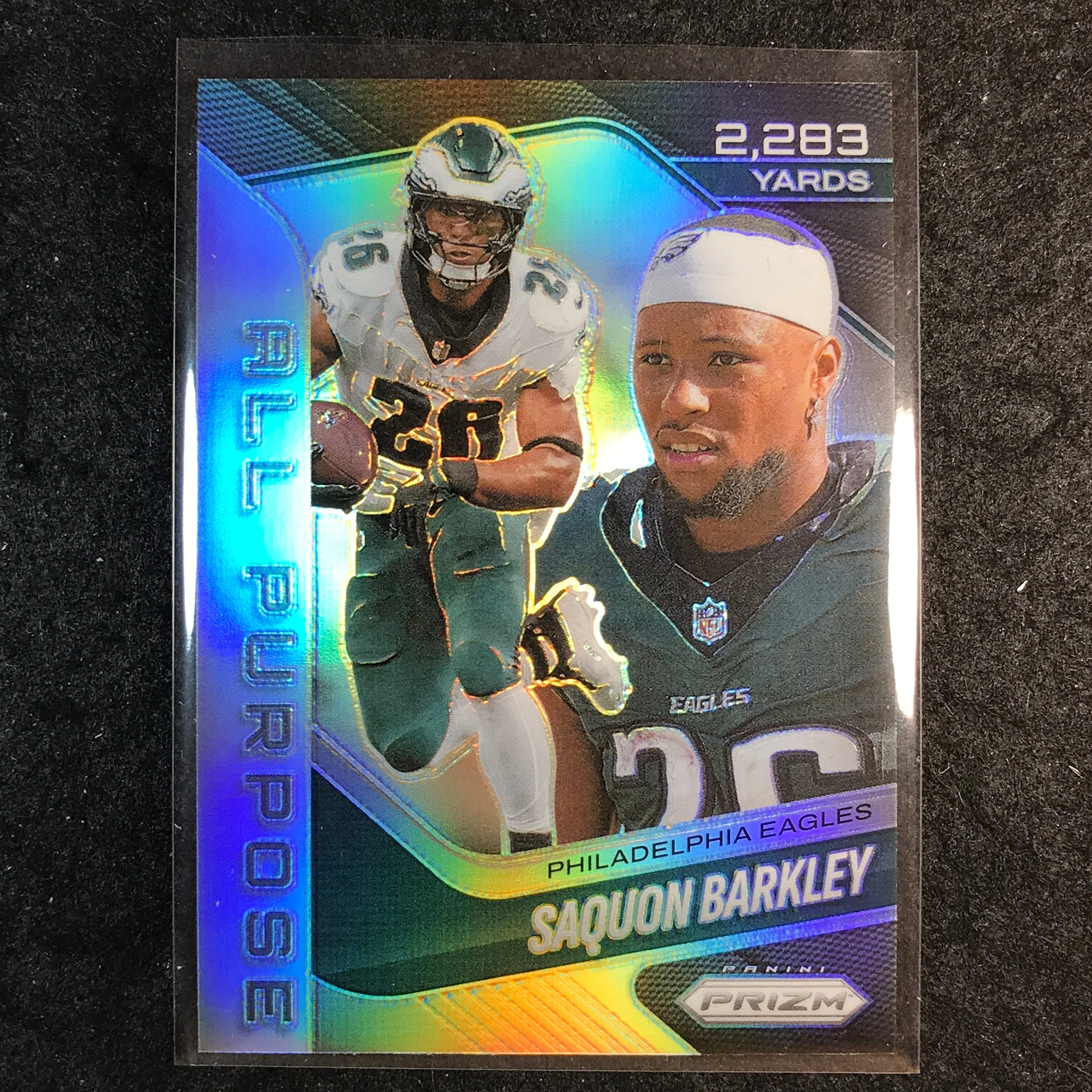 2025 Prizm Football SAQUON BARKLEY All Purpose Prizms Silver #1