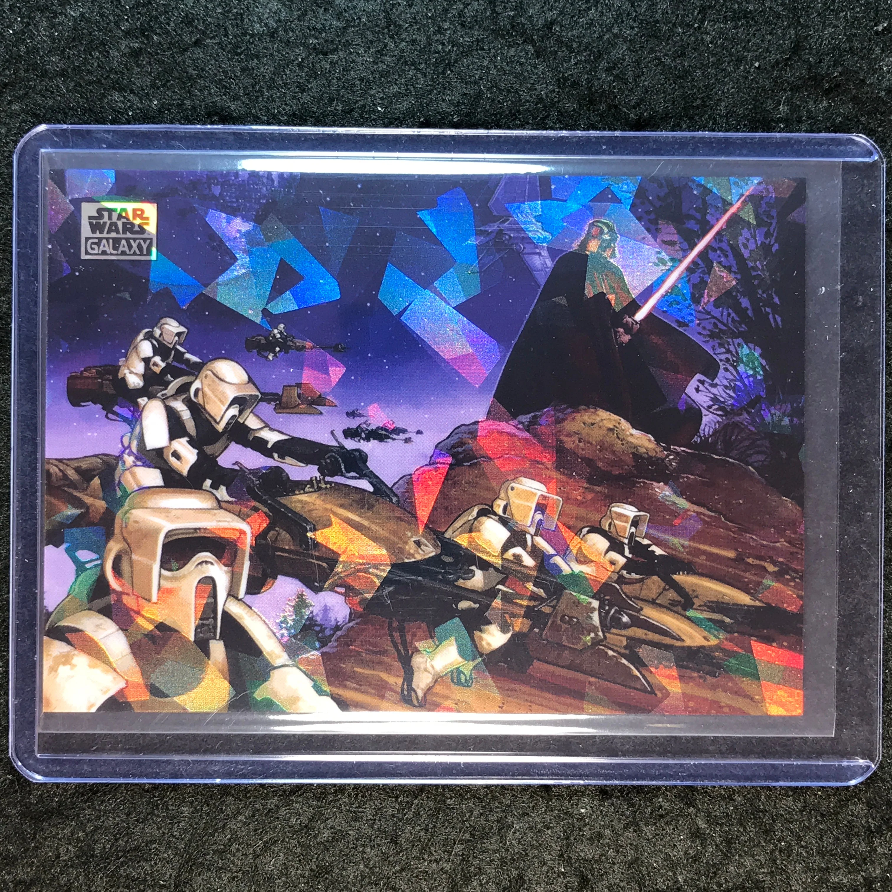 2025 Star Wars Chrome Galaxy DARTH VADER AND THE SPEEDERS Atomic 150/150 #57