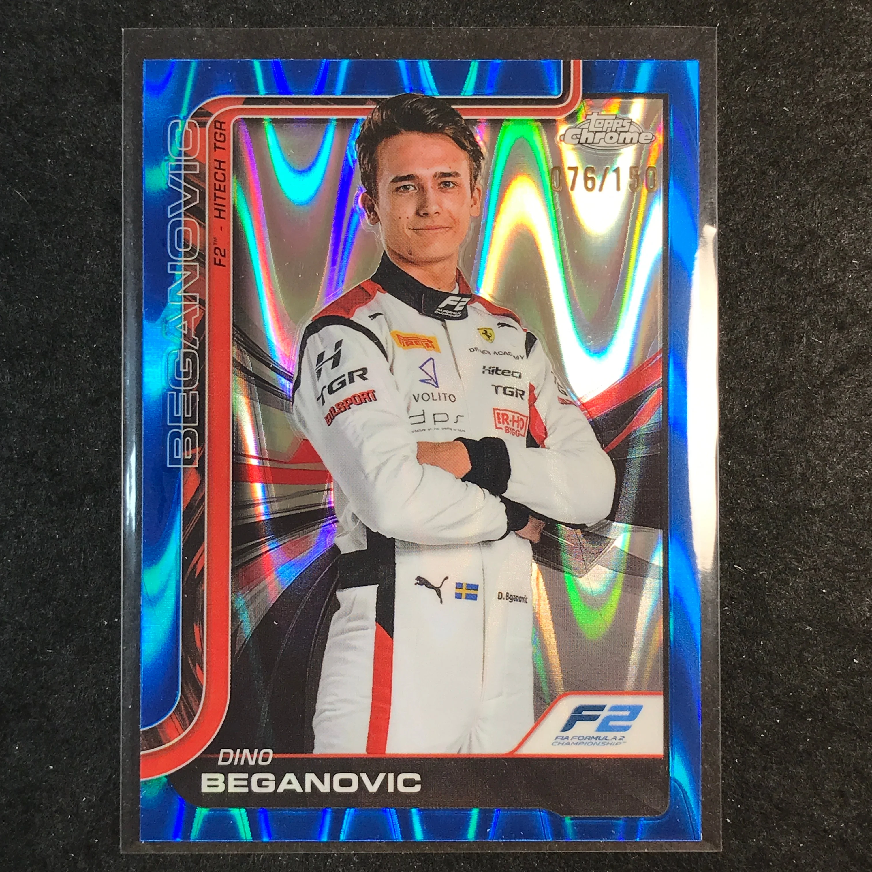 2025 Topps Chrome F1 DINO BEGANOVIC Blue RayWave 76/150 #27