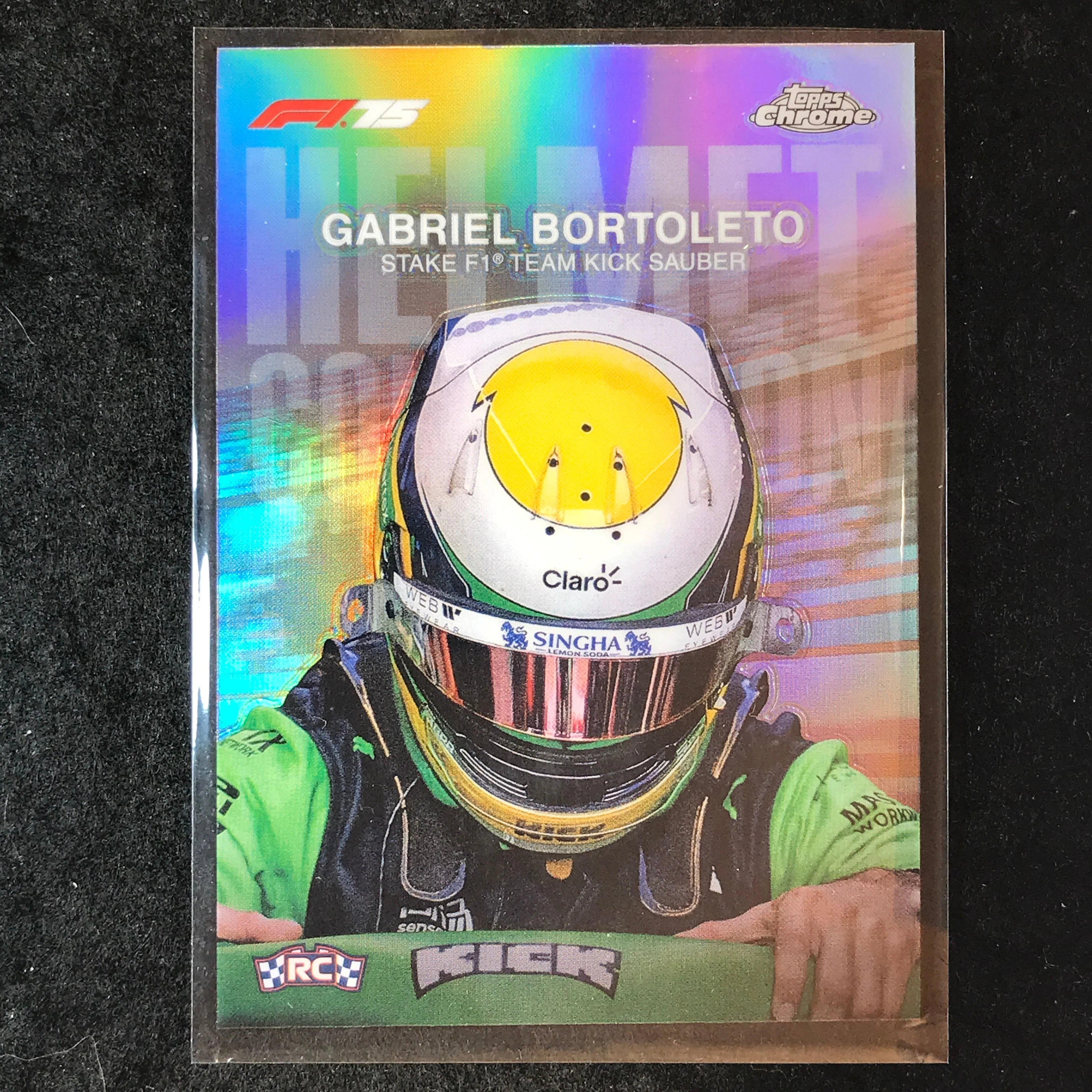2025 Topps Chrome F1 GABRIEL BORTOLETO Helmet Collection Rookie #10