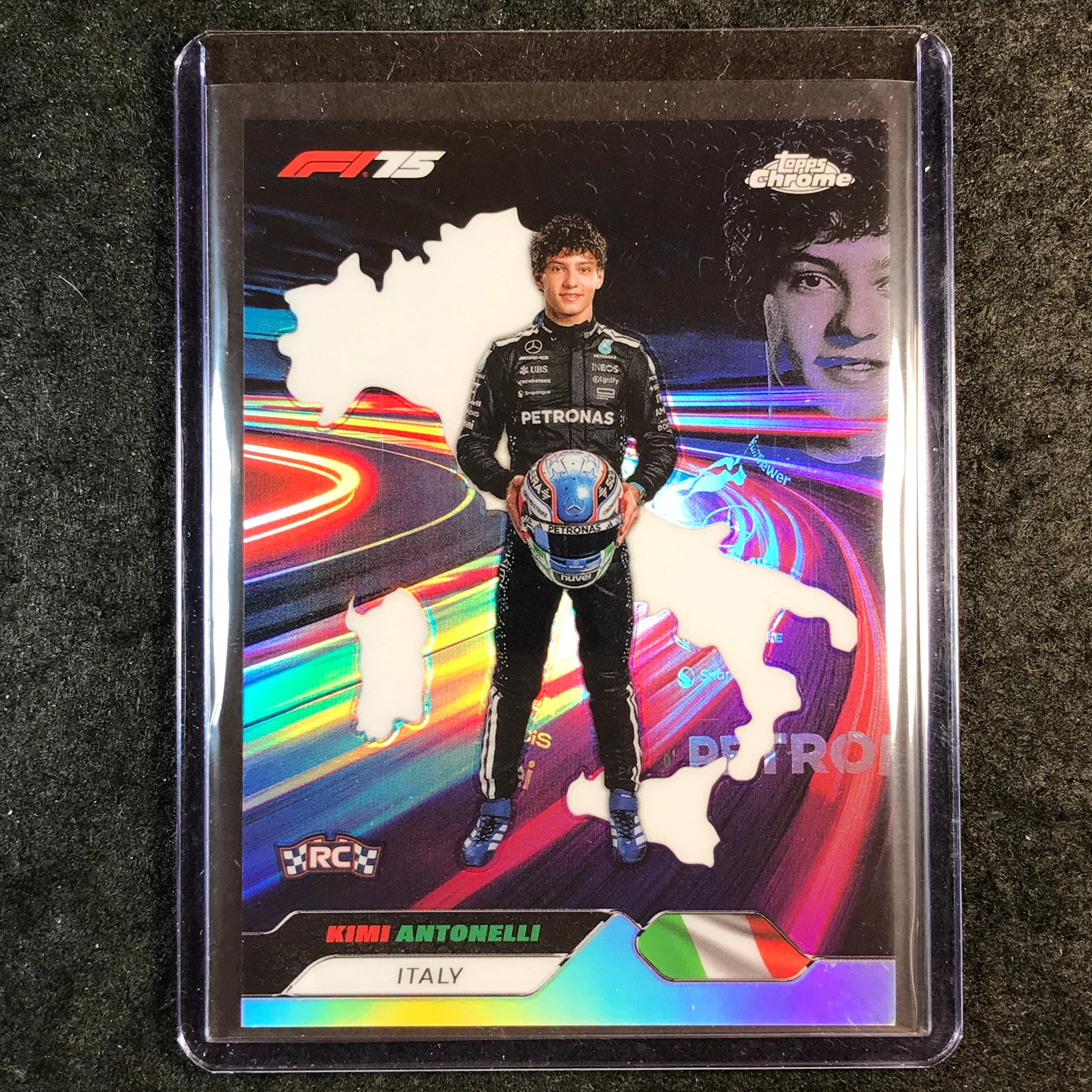 2025 Topps Chrome F1 KIMI ANTONELLI Neon Nations Rookie SSP #4