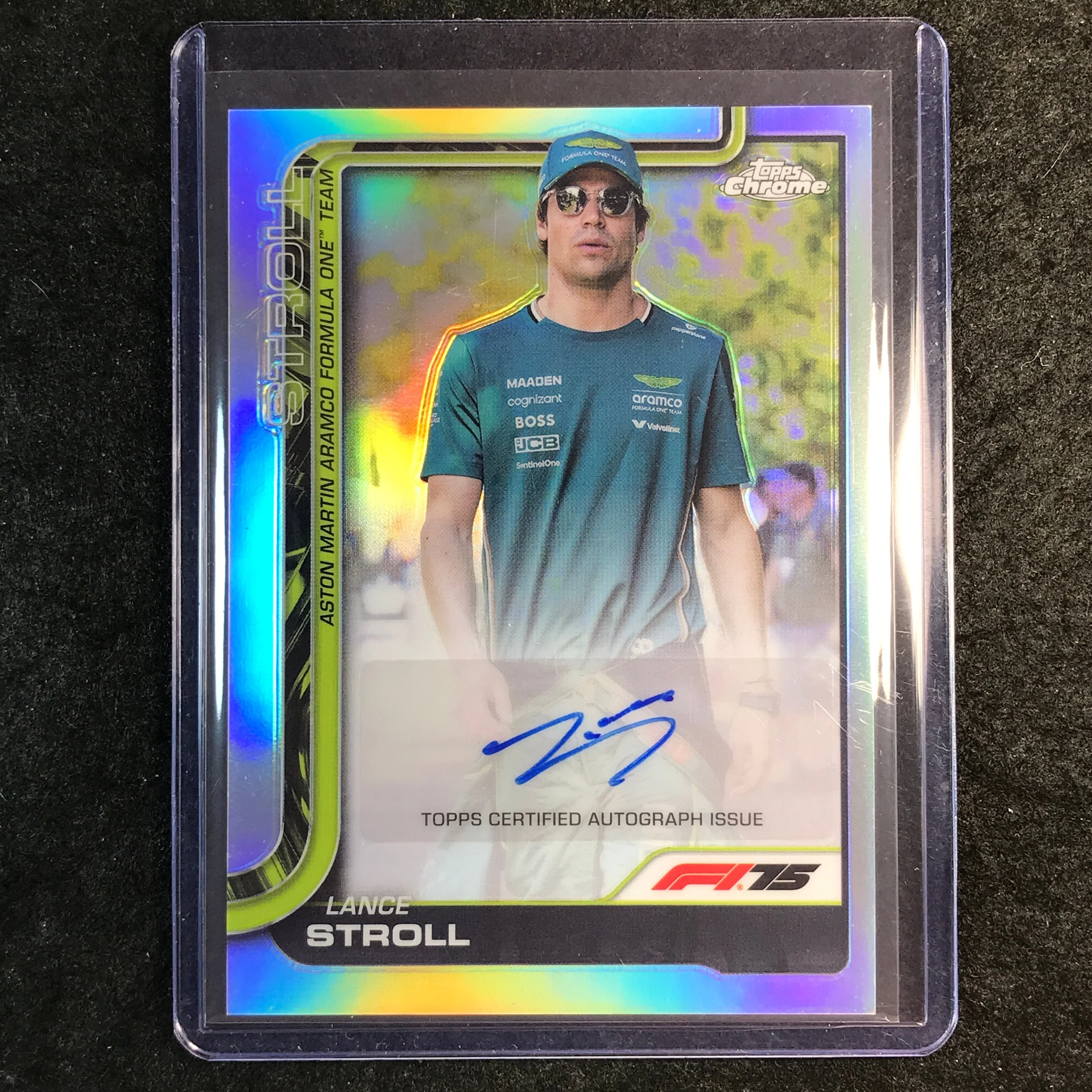 2025 Topps Chrome F1 LANCE STROLL Chrome Autograph #CAC-STR