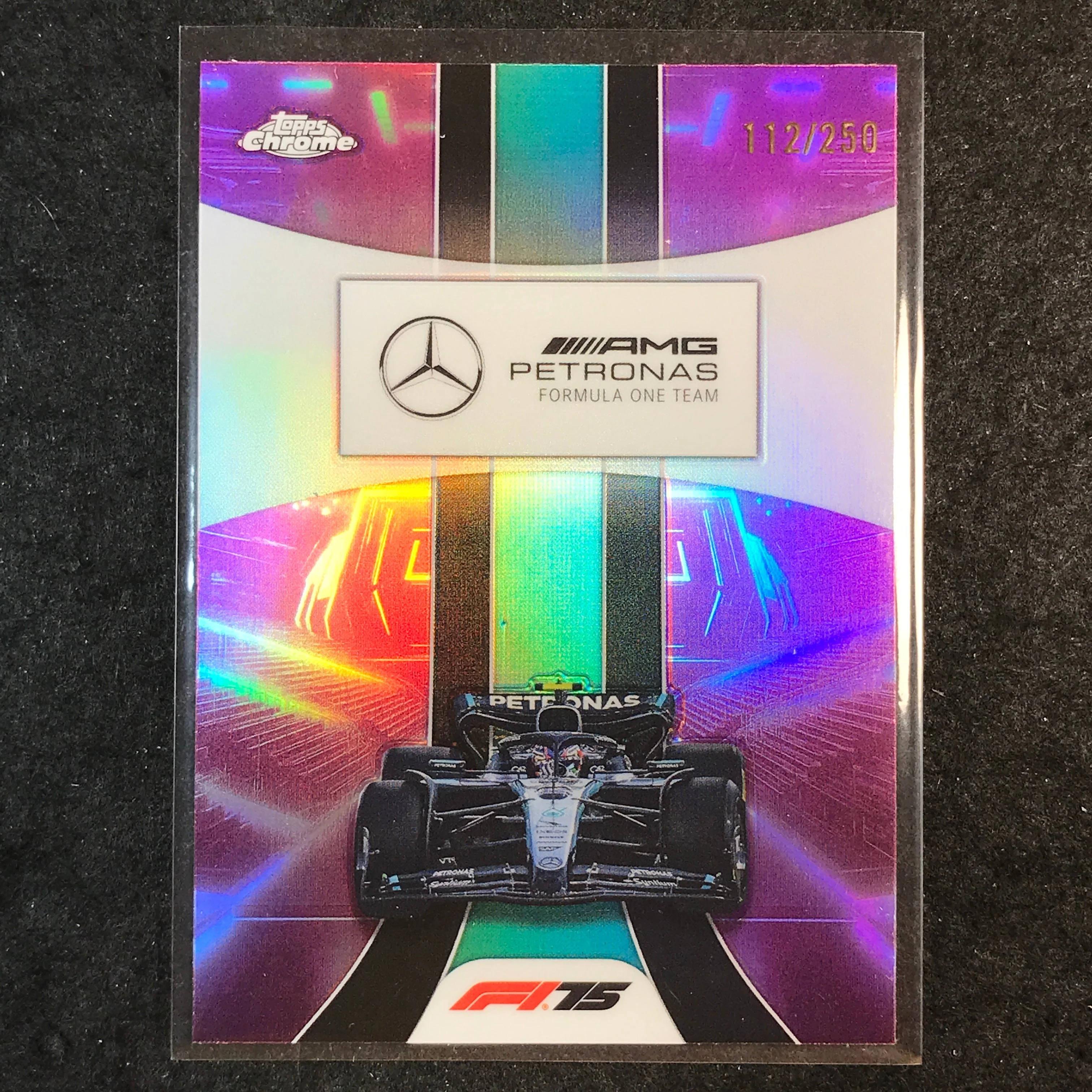 2025 Topps Chrome F1 MERCEDES-AMG PETRONAS Team Logo Pink 112/250 #177