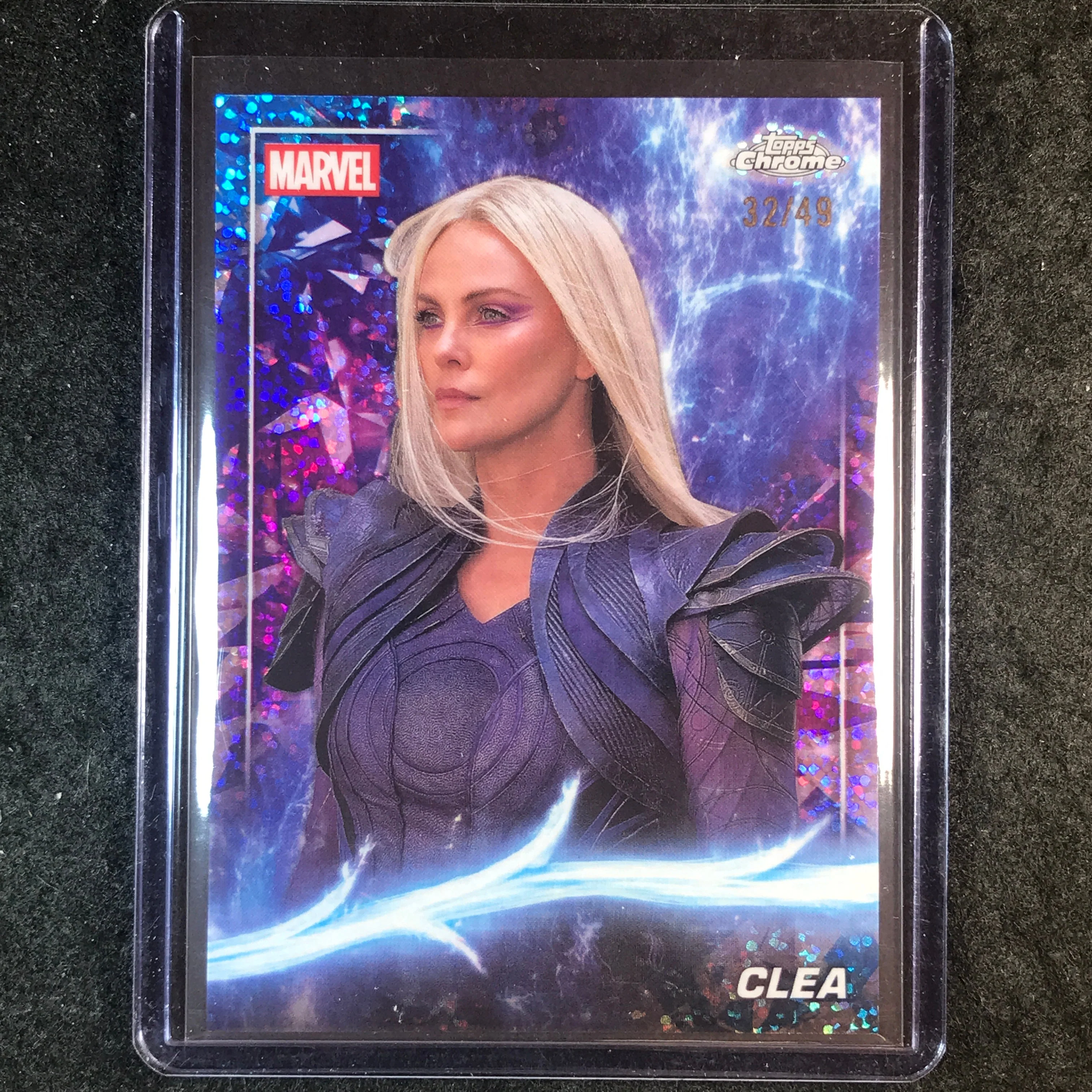 2025 Topps Chrome Marvel Studios CLEA Ms. Marvel Speckle Refractor 32/49 #132