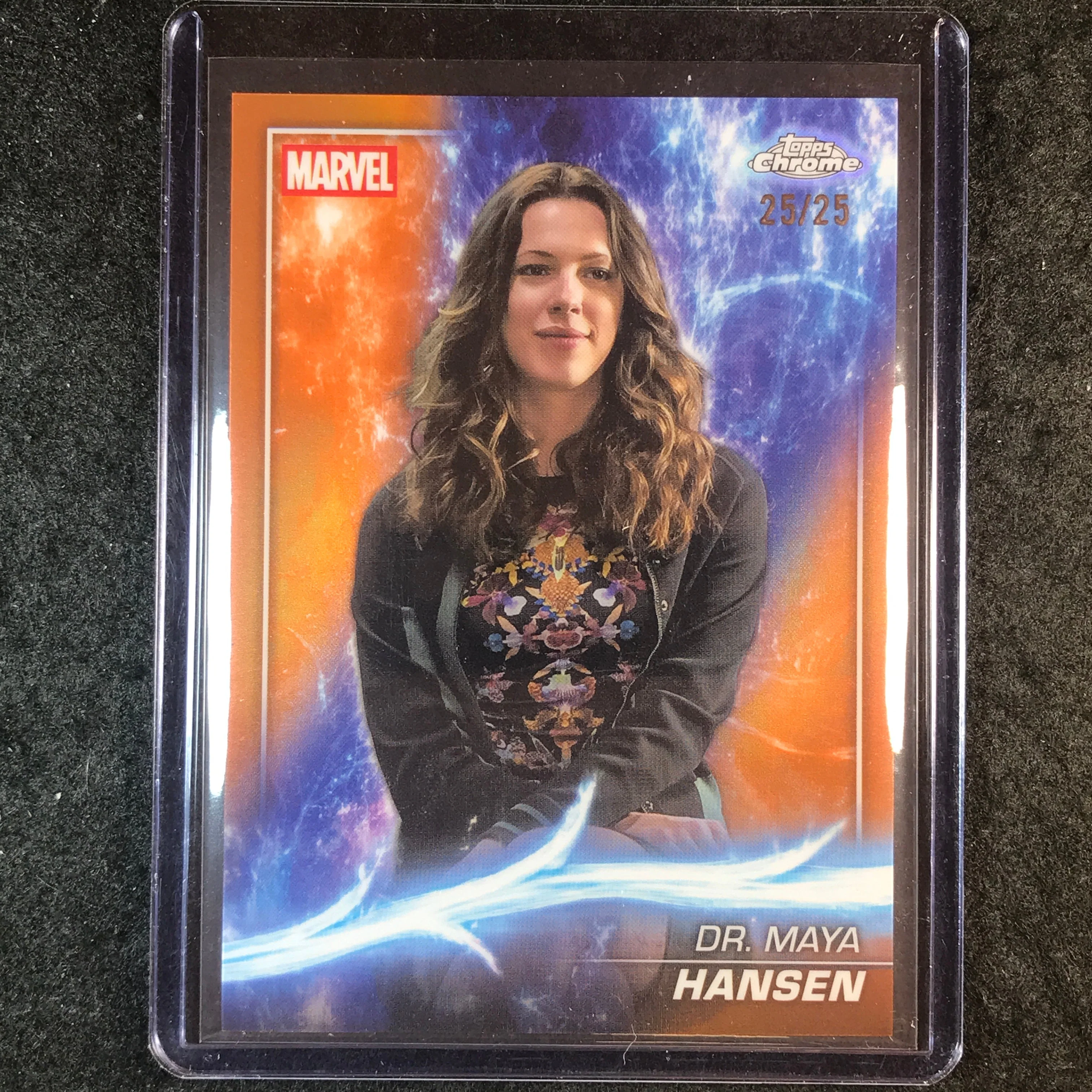 2025 Topps Chrome Marvel Studios DR. MAYA HANSEN Base Orange 25/25 #36