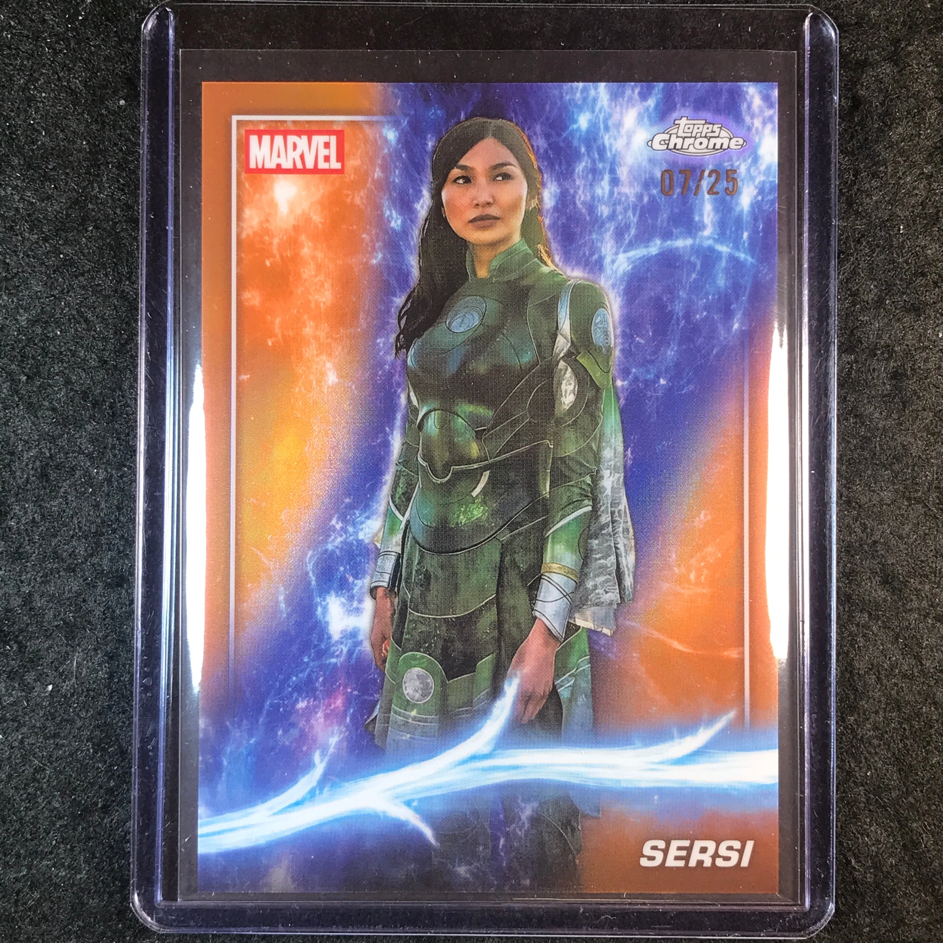2025 Topps Chrome Marvel Studios SERSI Base Orange 7/25 #117