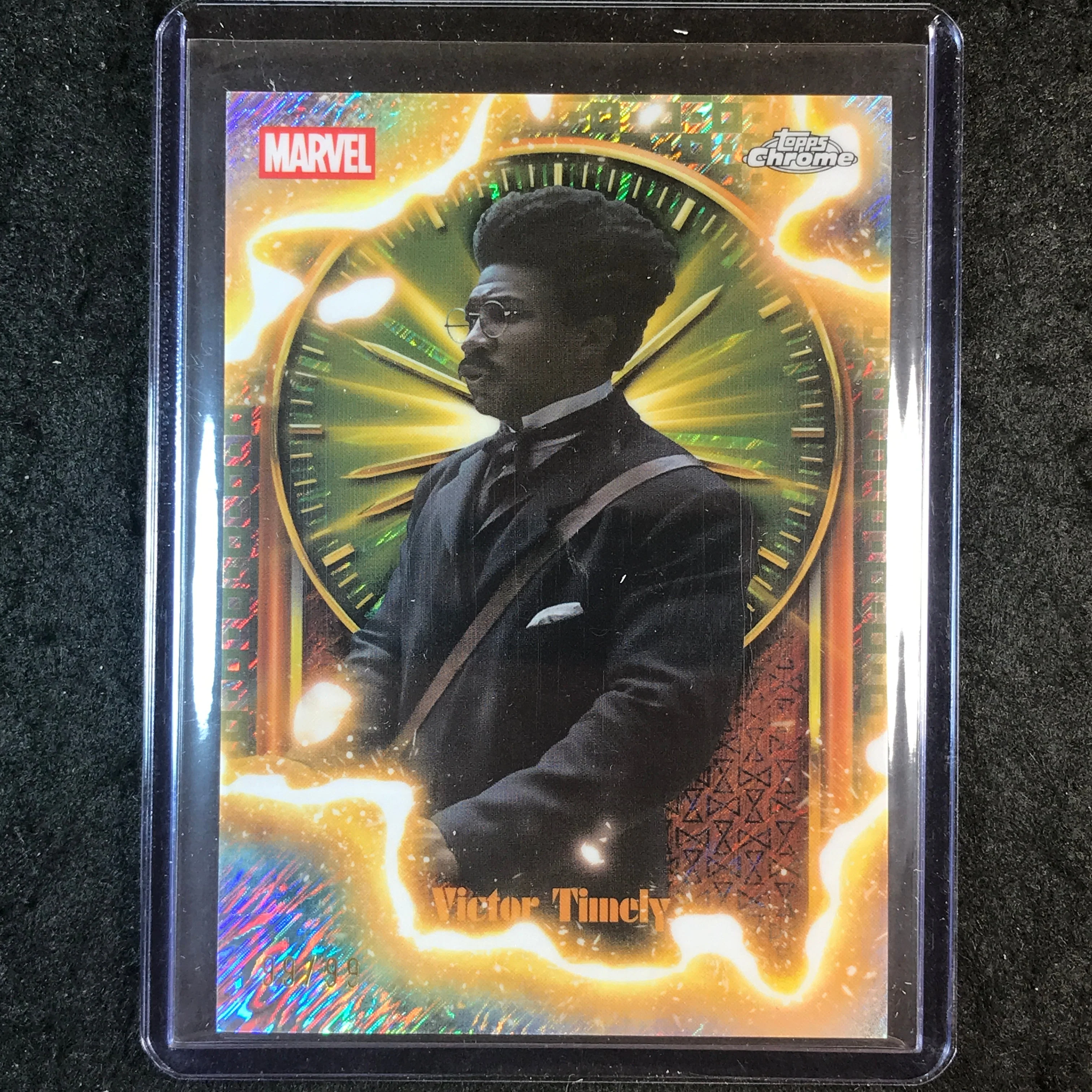 2025 Topps Chrome Marvel Studios VICTOR TIMELY The TVA Pruning 99/99 #18