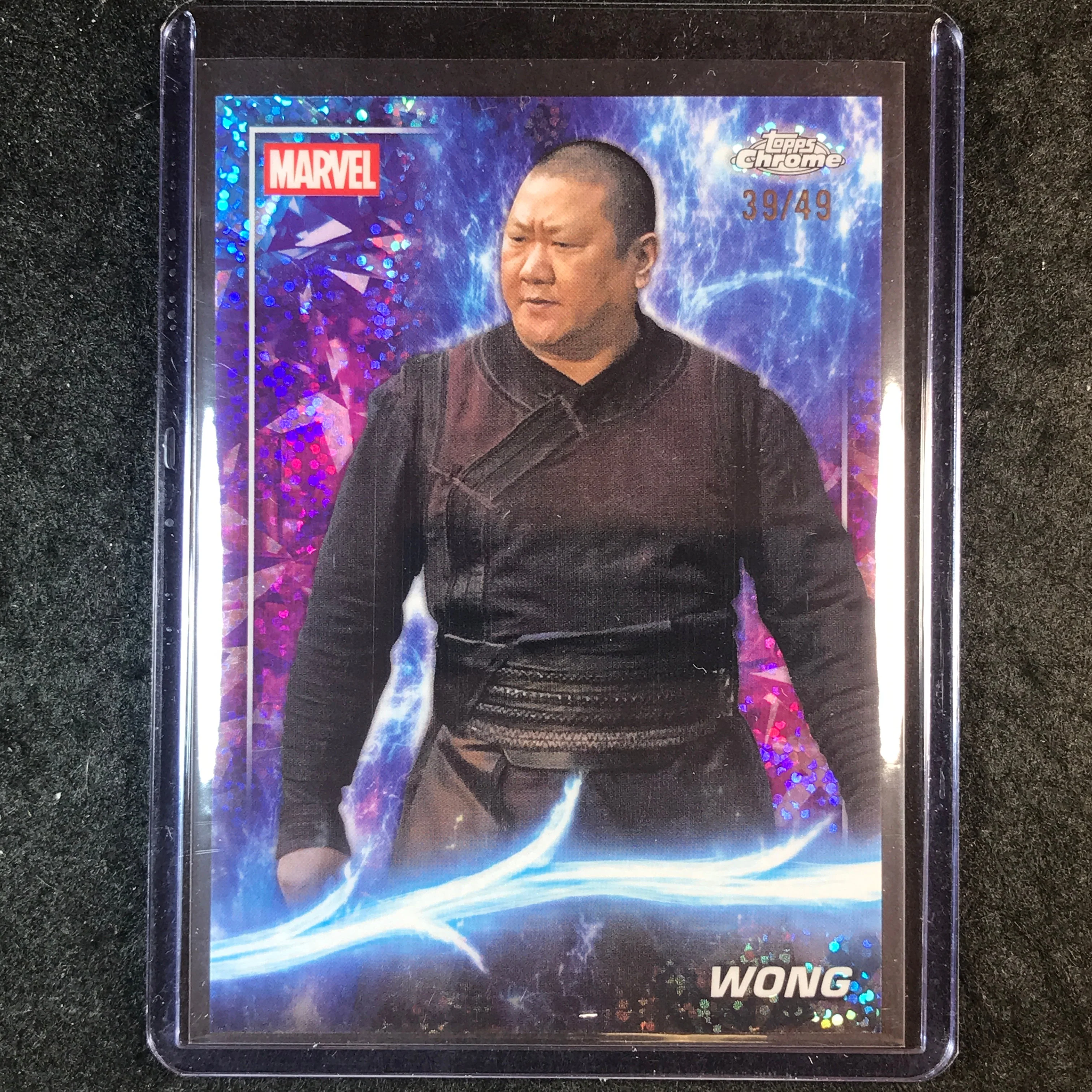 2025 Topps Chrome Marvel Studios WONG Ms. Marvel Speckle Refractor 39/49 #67