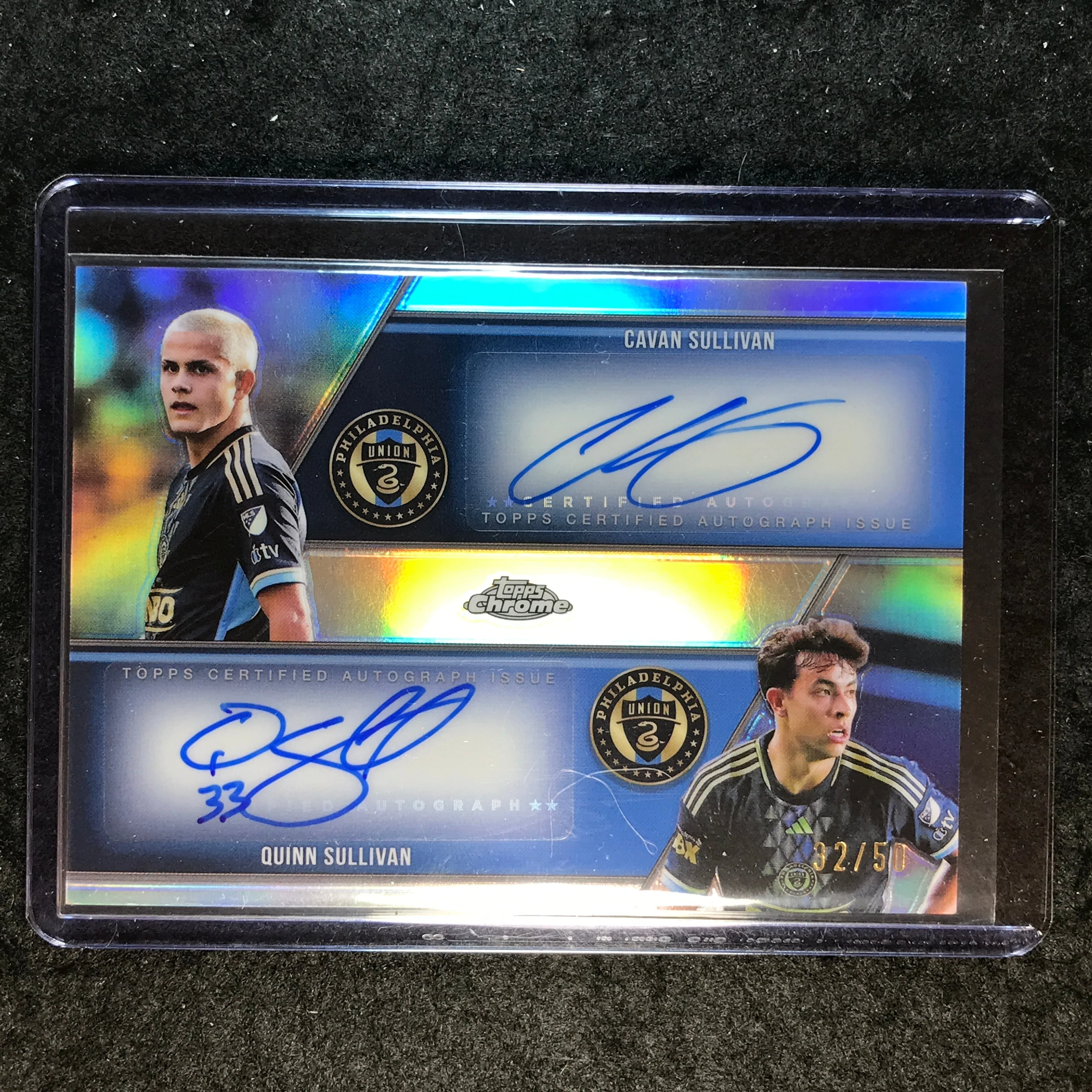 2025 Topps Chrome MLS CAVAN SULLIVAN QUINN SULLIVAN Dual Auto Refractor 32/50