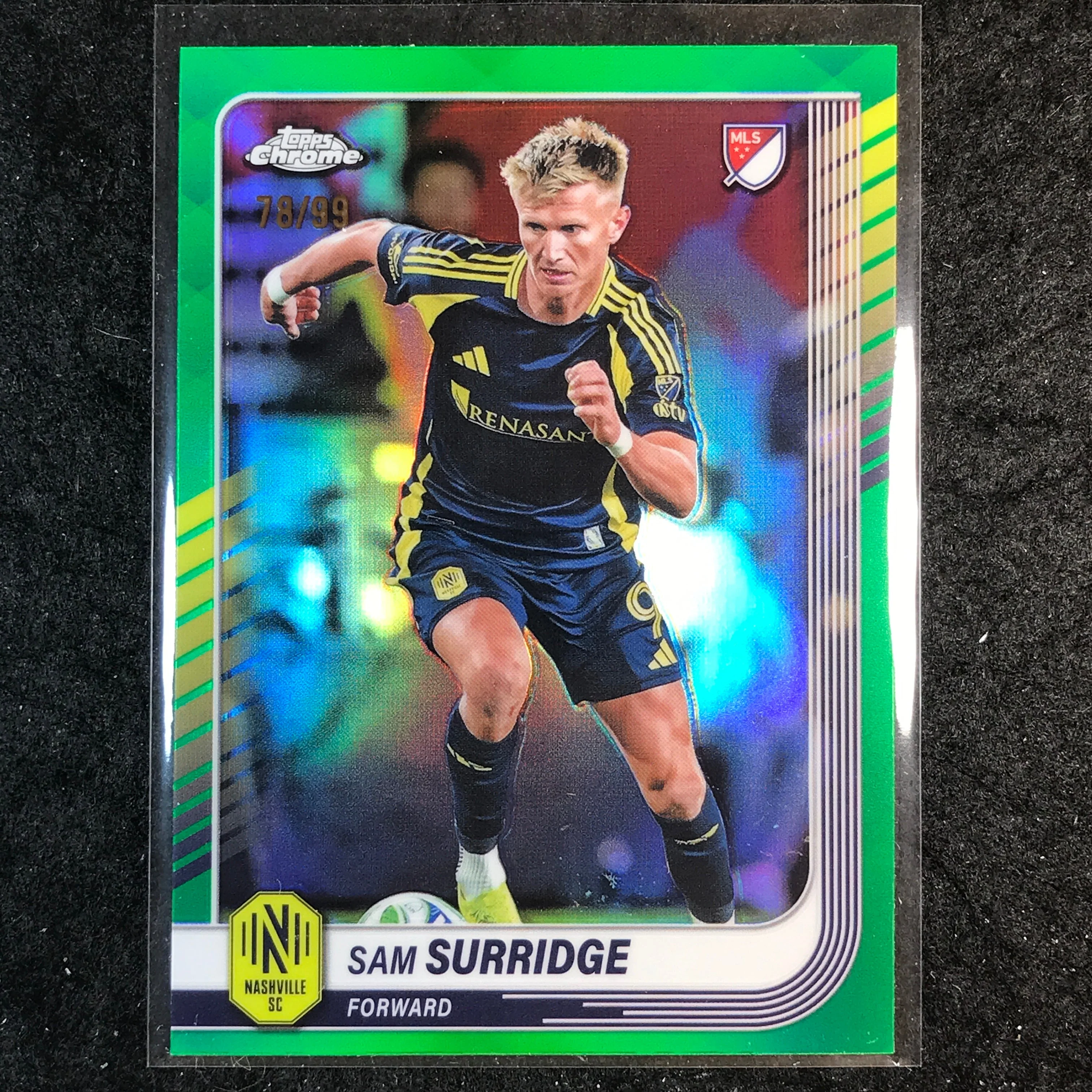 2025 Topps Chrome MLS SAM SURRIDGE Base Green 78/99 #152