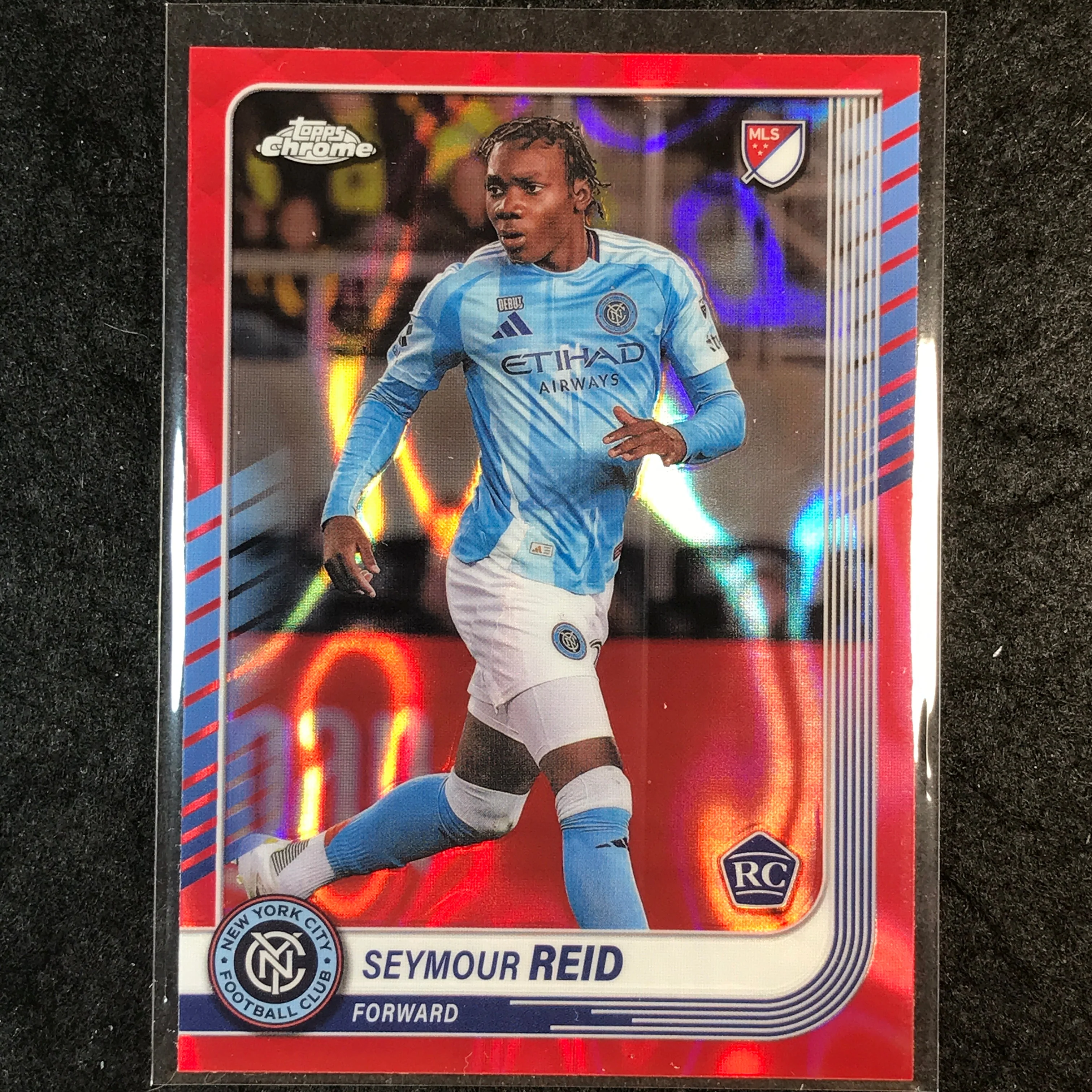 2025 Topps Chrome MLS SEYMOUR REID Rookie Base Red Lava #169