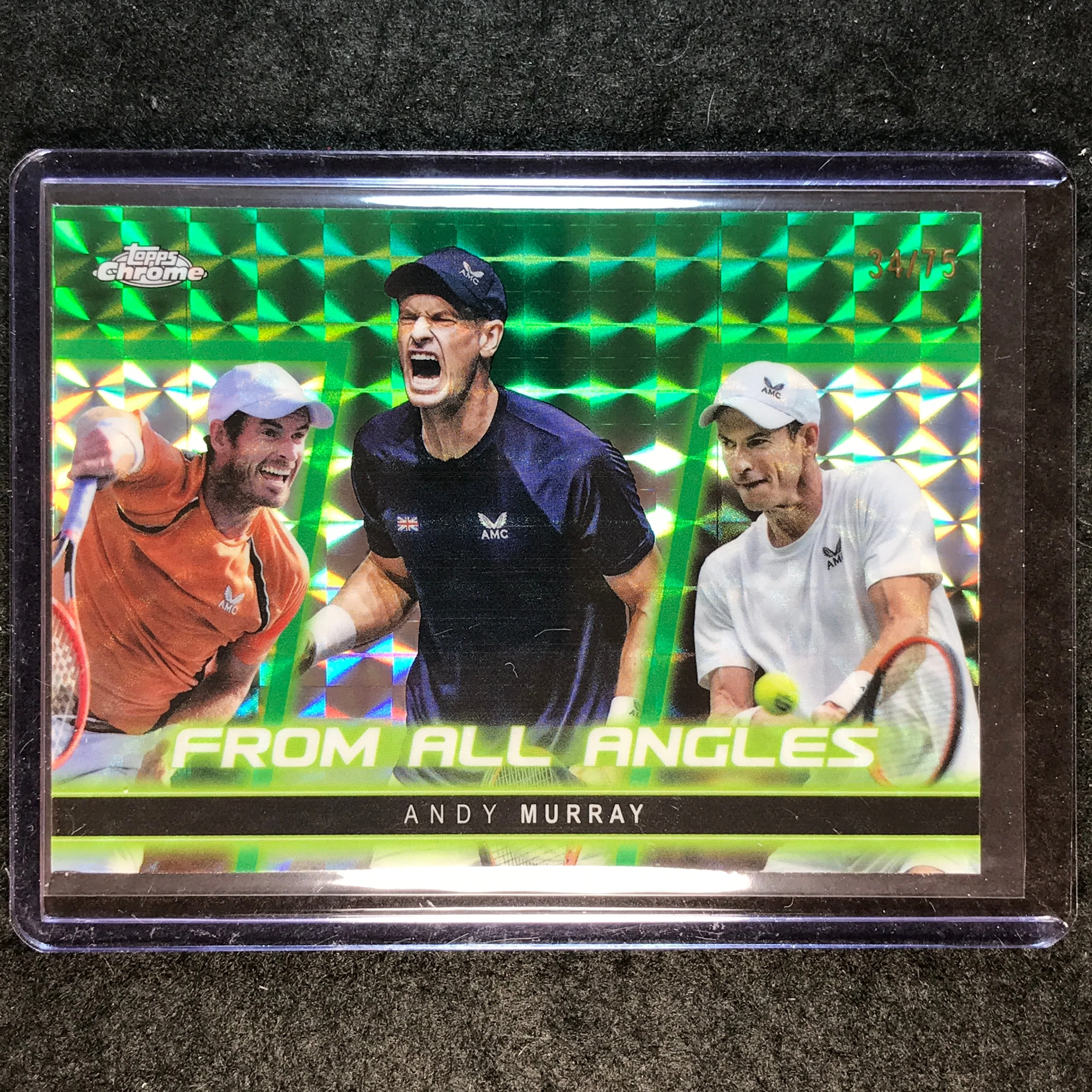 2025 Topps Chrome Tennis ANDY MURRAY From All Angles Green Geometric 34/75