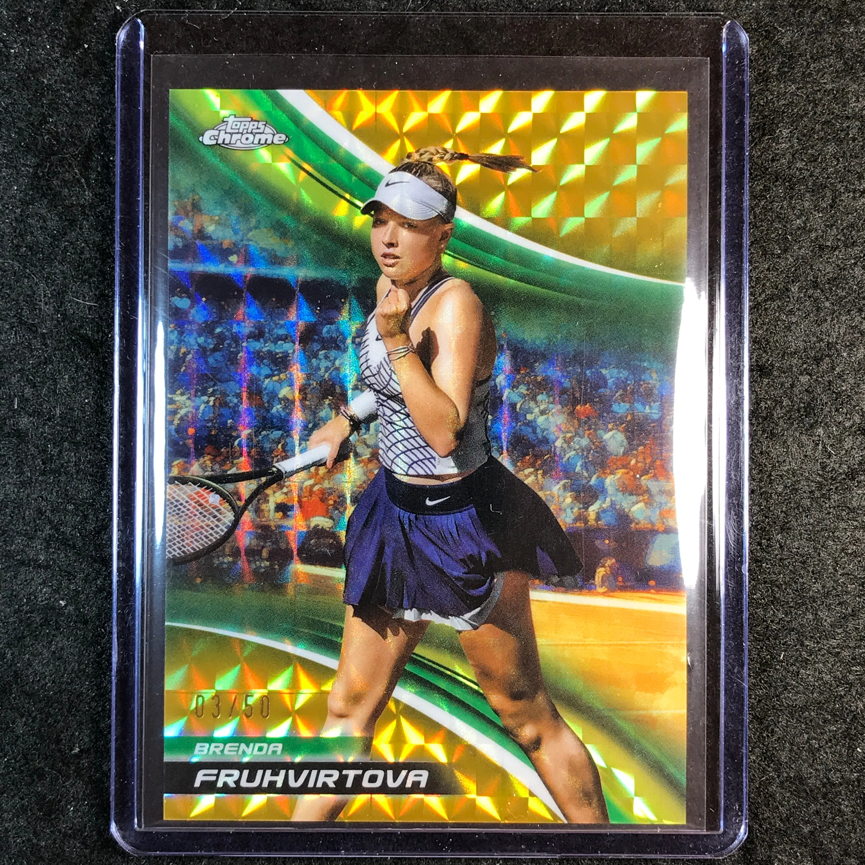 2025 Topps Chrome Tennis BRENDA FRUHVIRTOVA Gold Geometric 3/50