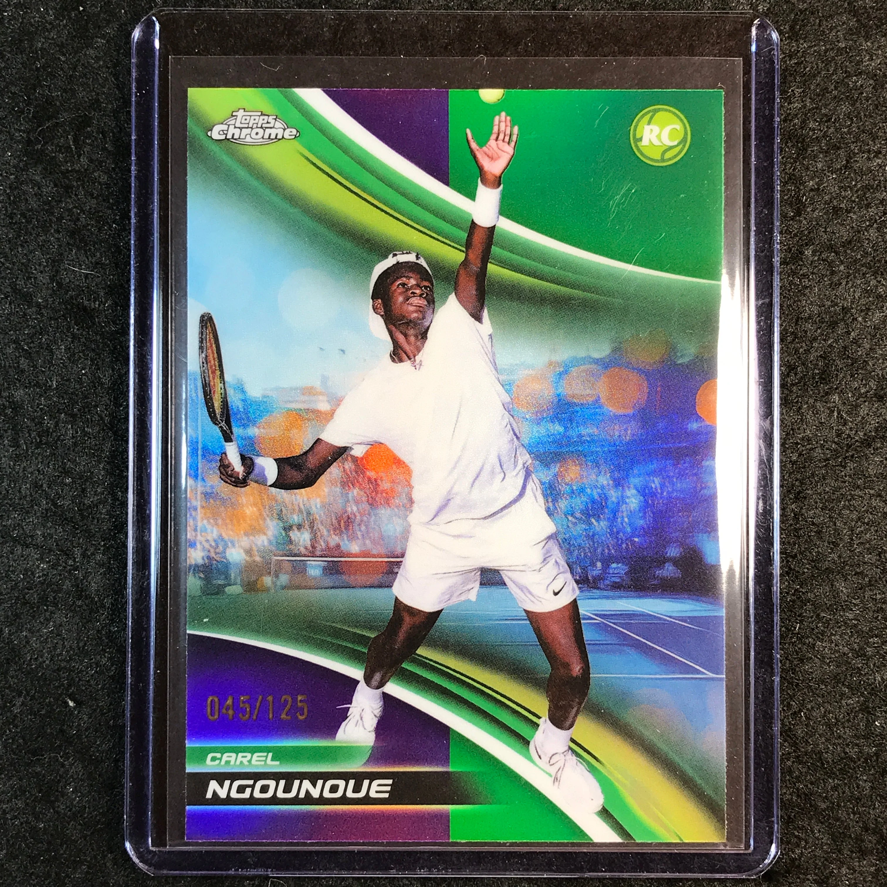 2025 Topps Chrome Tennis CAREL NGOUNOUE Rookie Purple/Green /125 #61