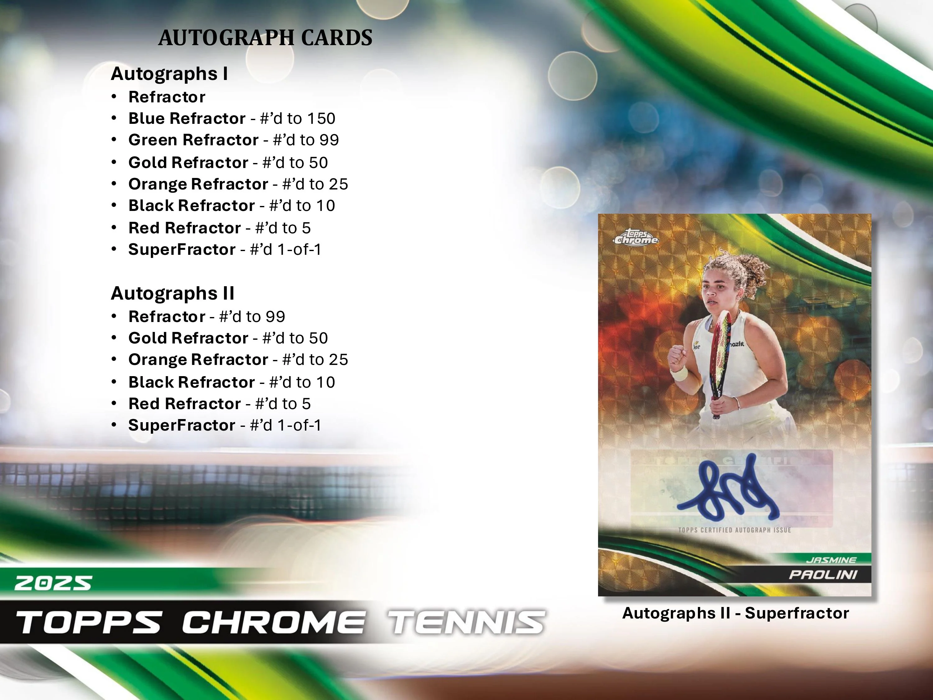 2025 Topps Chrome Tennis Hobby Box - Image 5