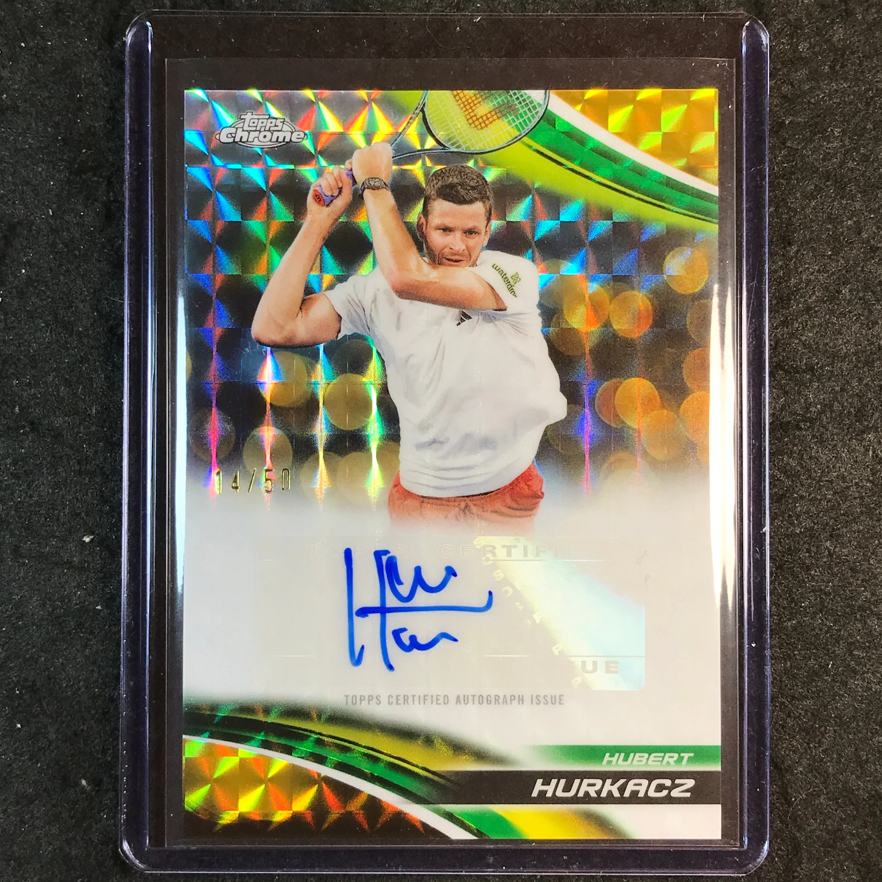 2025 Topps Chrome Tennis HUBERT HURKACZ Auto Gold Geometric 14/50