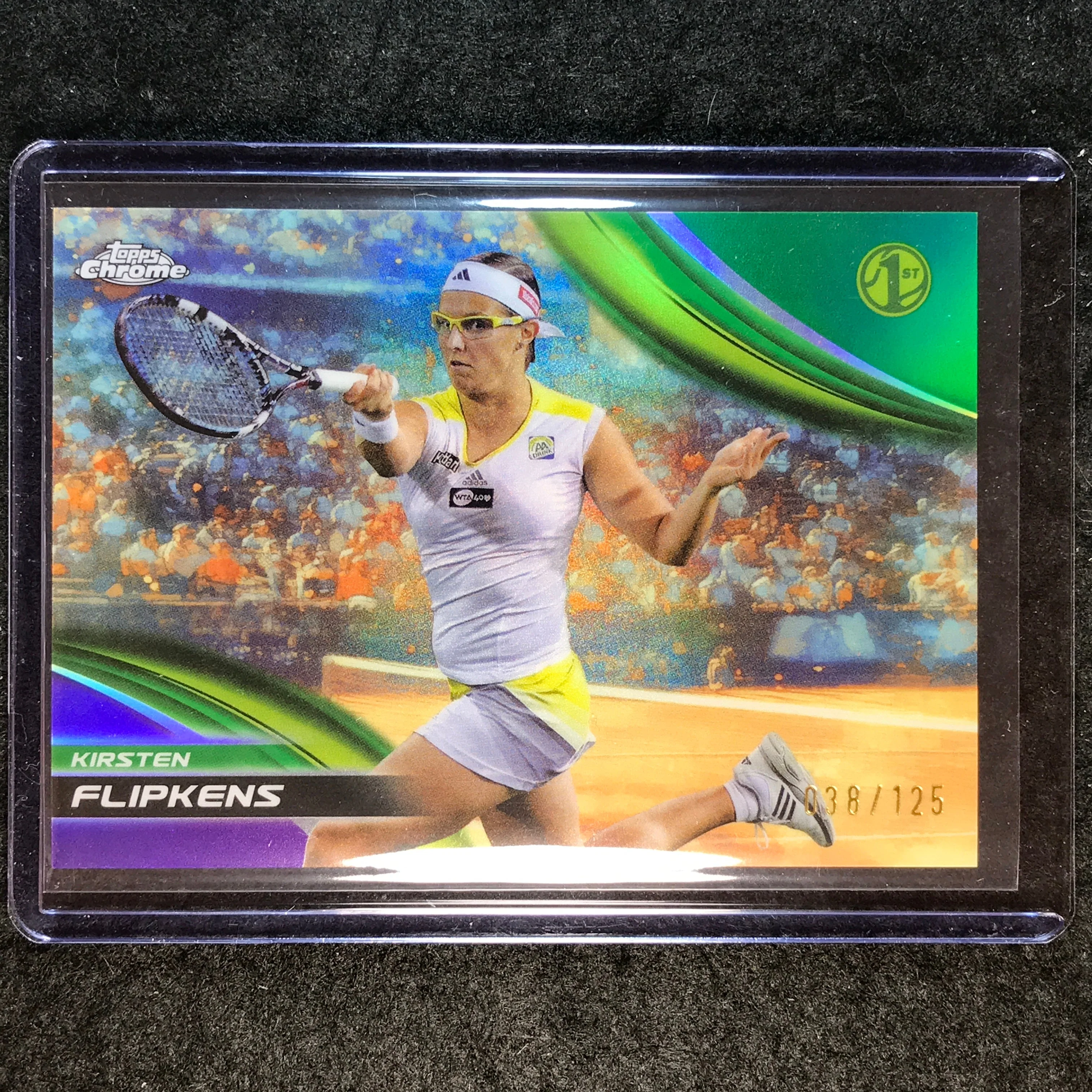 2025 Topps Chrome Tennis KIRSTEN FLIPKENS 1st Purple/Green /125 #255