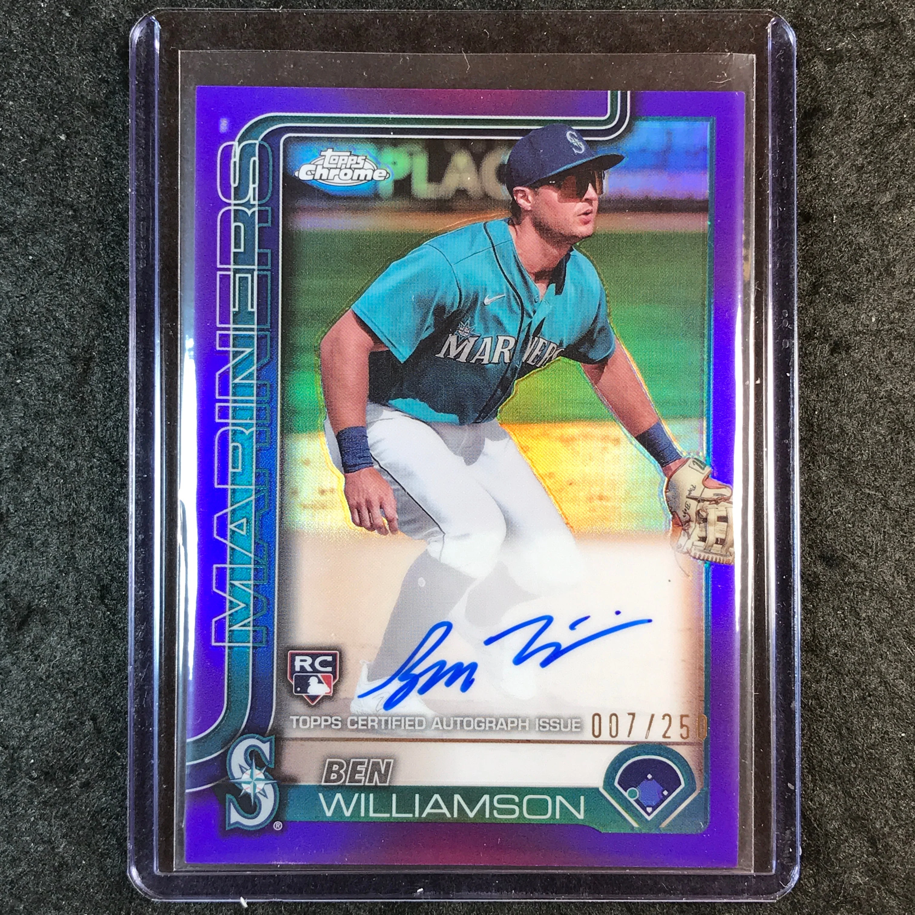 2025 Topps Chrome Update BEN WILLIAMSON Chrome Update Rookie Auto Purple 7/250