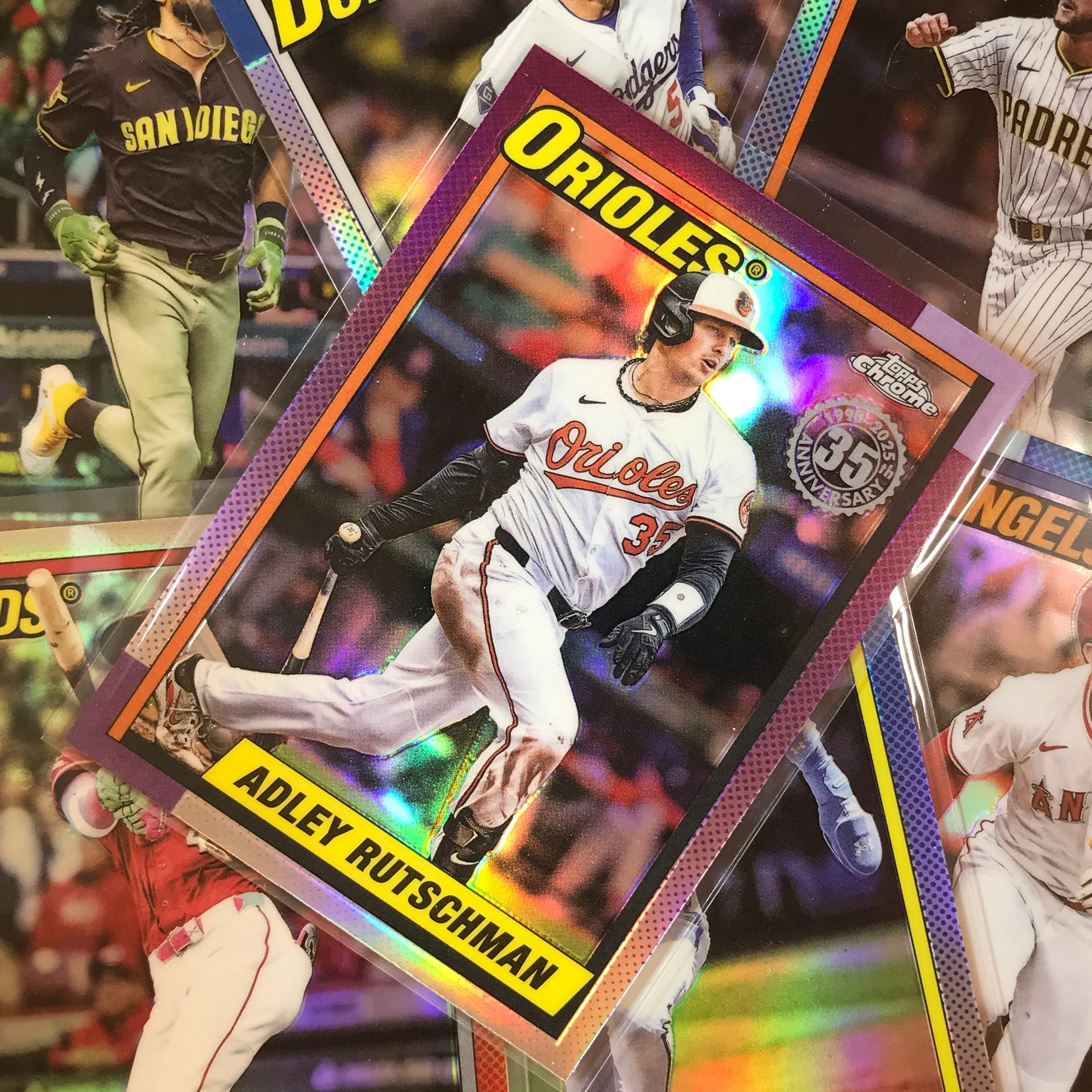 2025 Topps Chrome Update MLB ADLEY RUTSCHMAN 1990 Topps Chrome Base #8