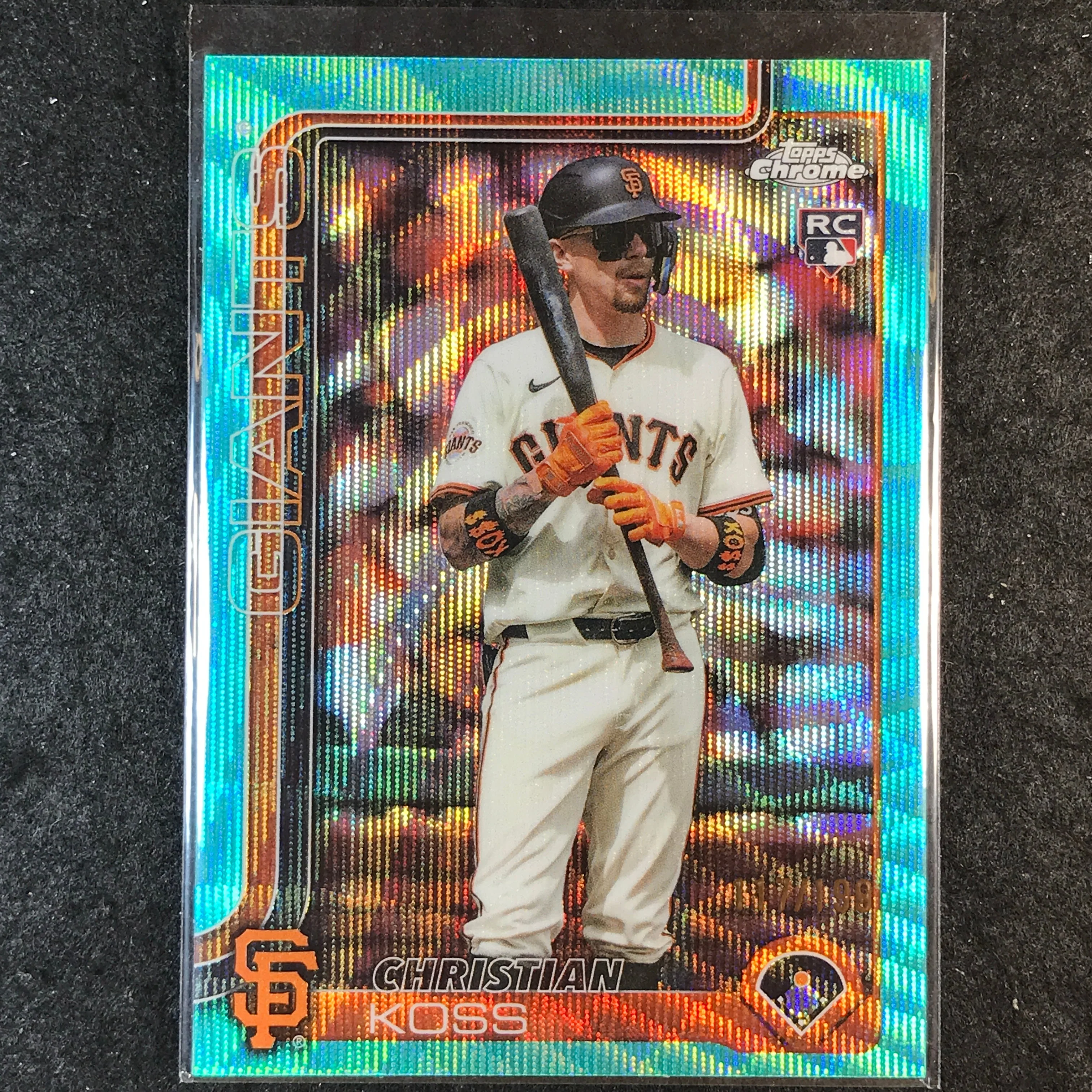 2025 Topps Chrome Update MLB CHRISTIAN KOSS Rookie Aqua Wave 117/199 #26