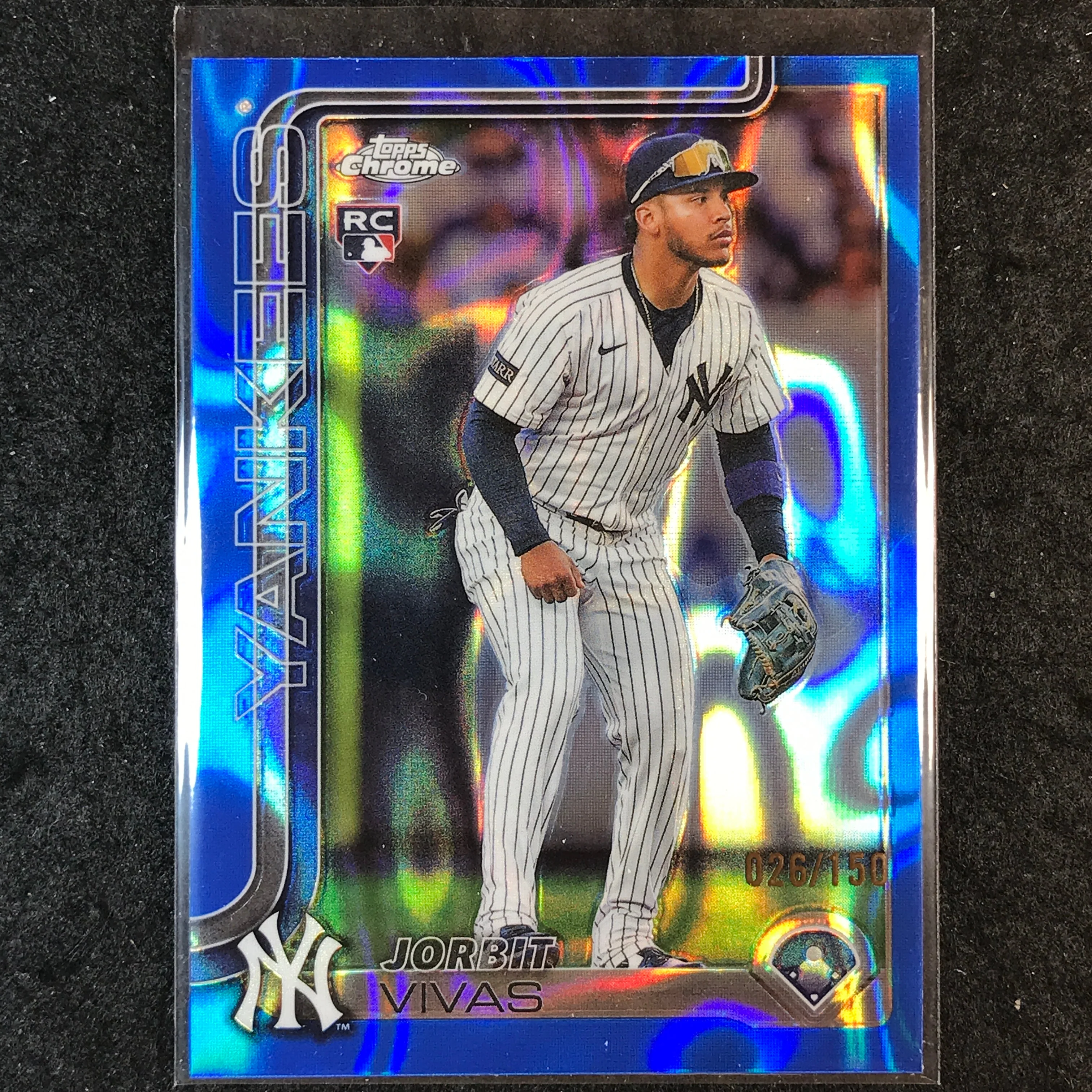 2025 Topps Chrome Update MLB JORBIT VIVAS Rookie Blue Lava 26/150 #113