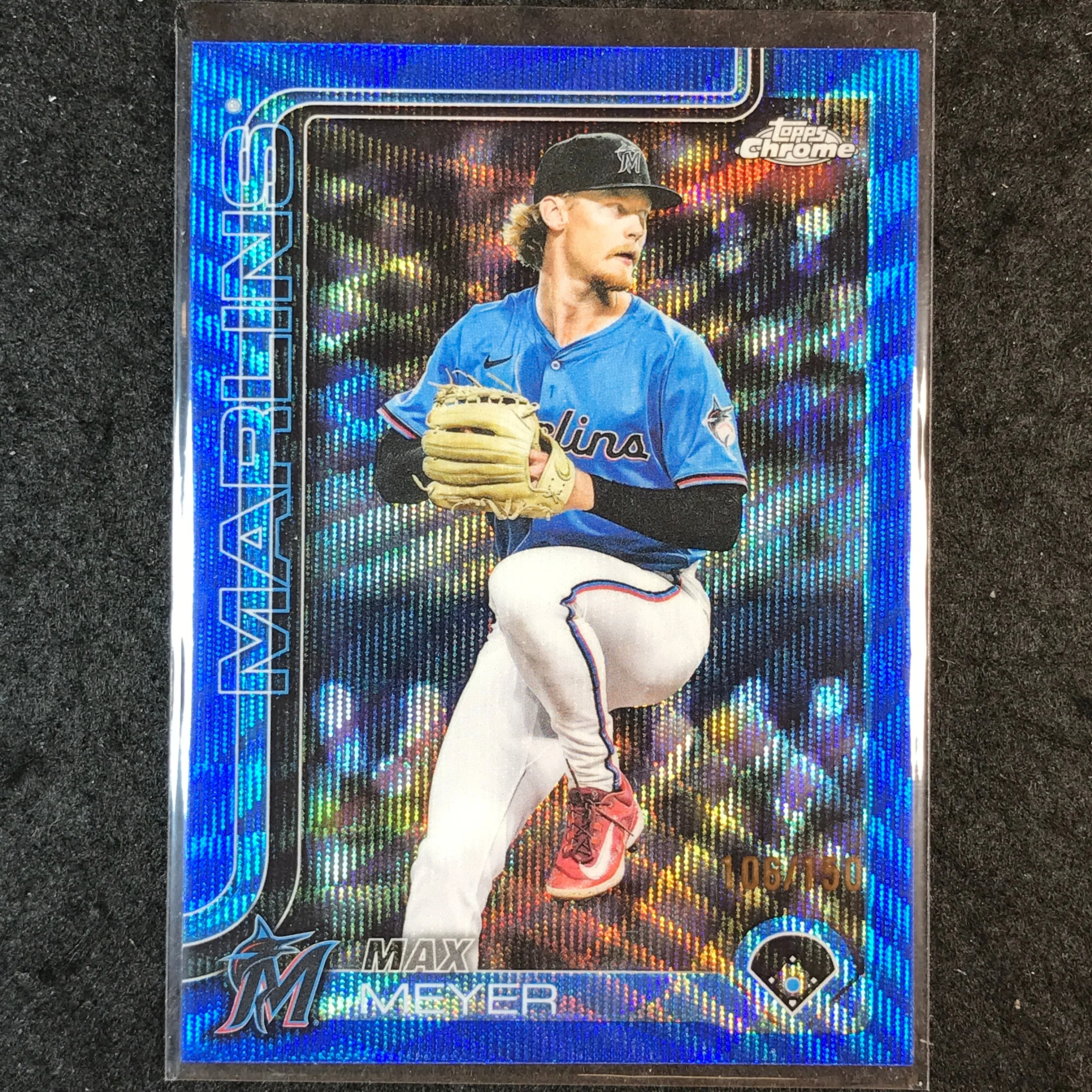 2025 Topps Chrome Update MLB MAX MEYER Blue Wave 106/150 #183