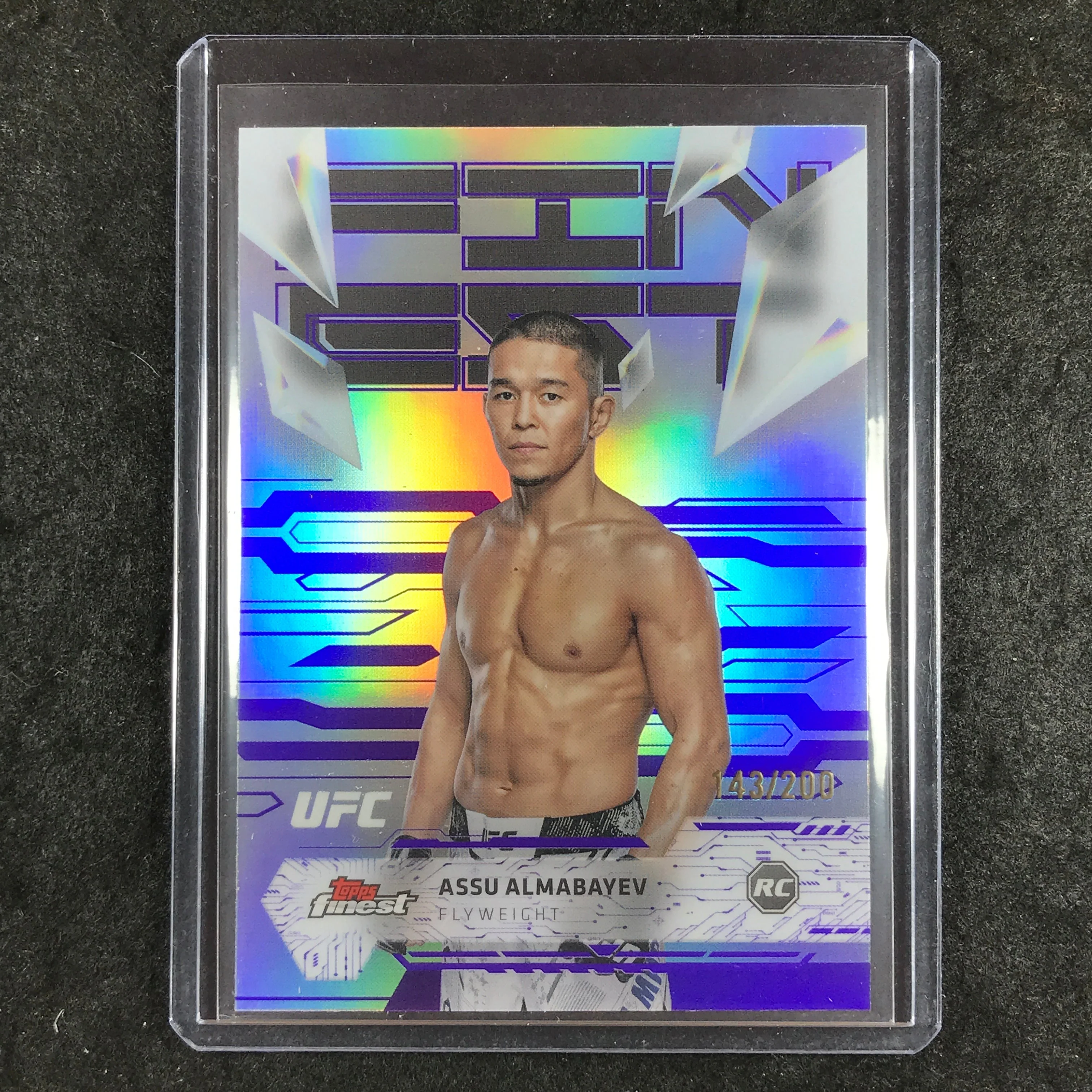 2025 Topps Finest UFC ASSU ALMBAYEV Rookie Uncommon Purple 143/200 #136
