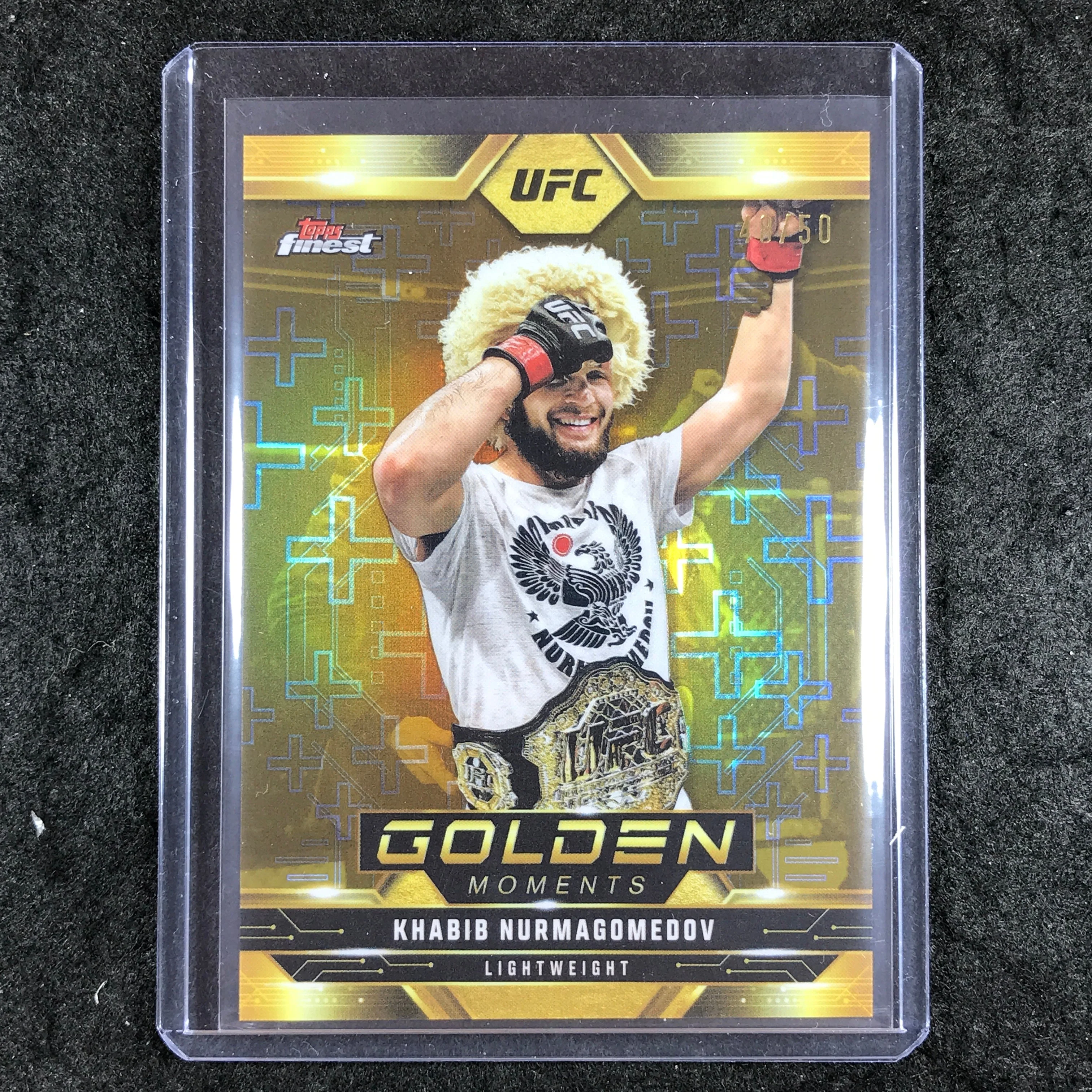 2025 Topps Finest UFC KHABIB NURMAGOMEDOV Golden Moments Gold 48/50 #15