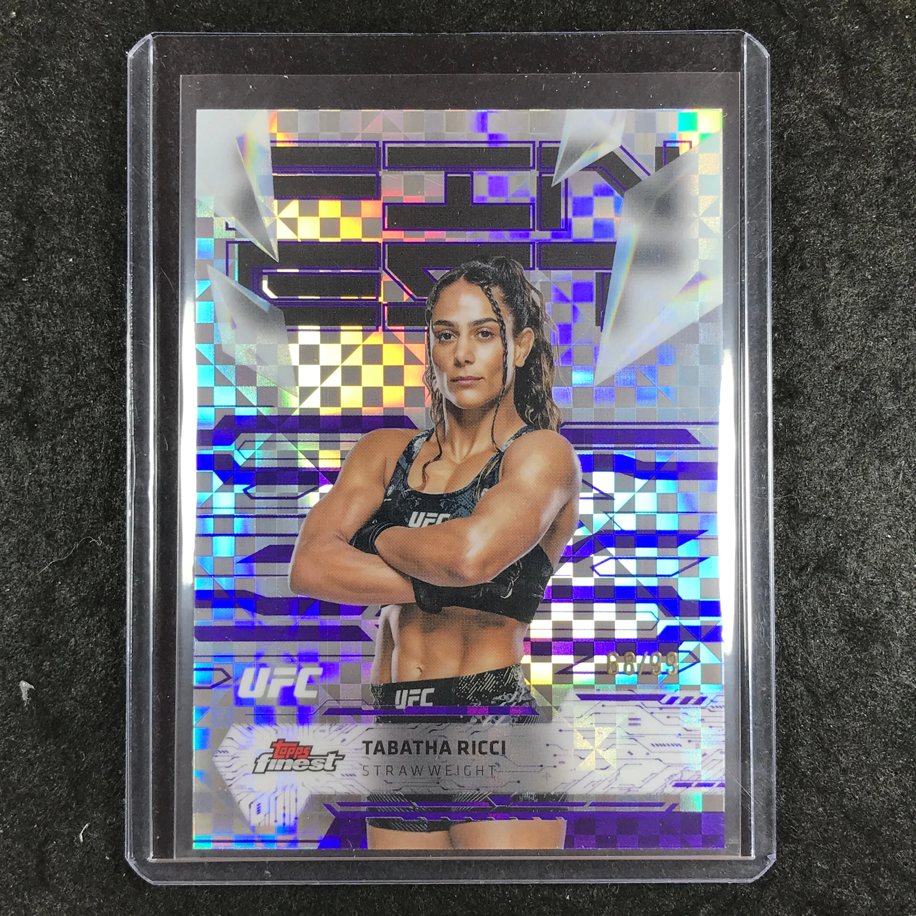 2025 Topps Finest UFC TABATHA RICCI Uncommon Purple Checkerboard 68/99 #133
