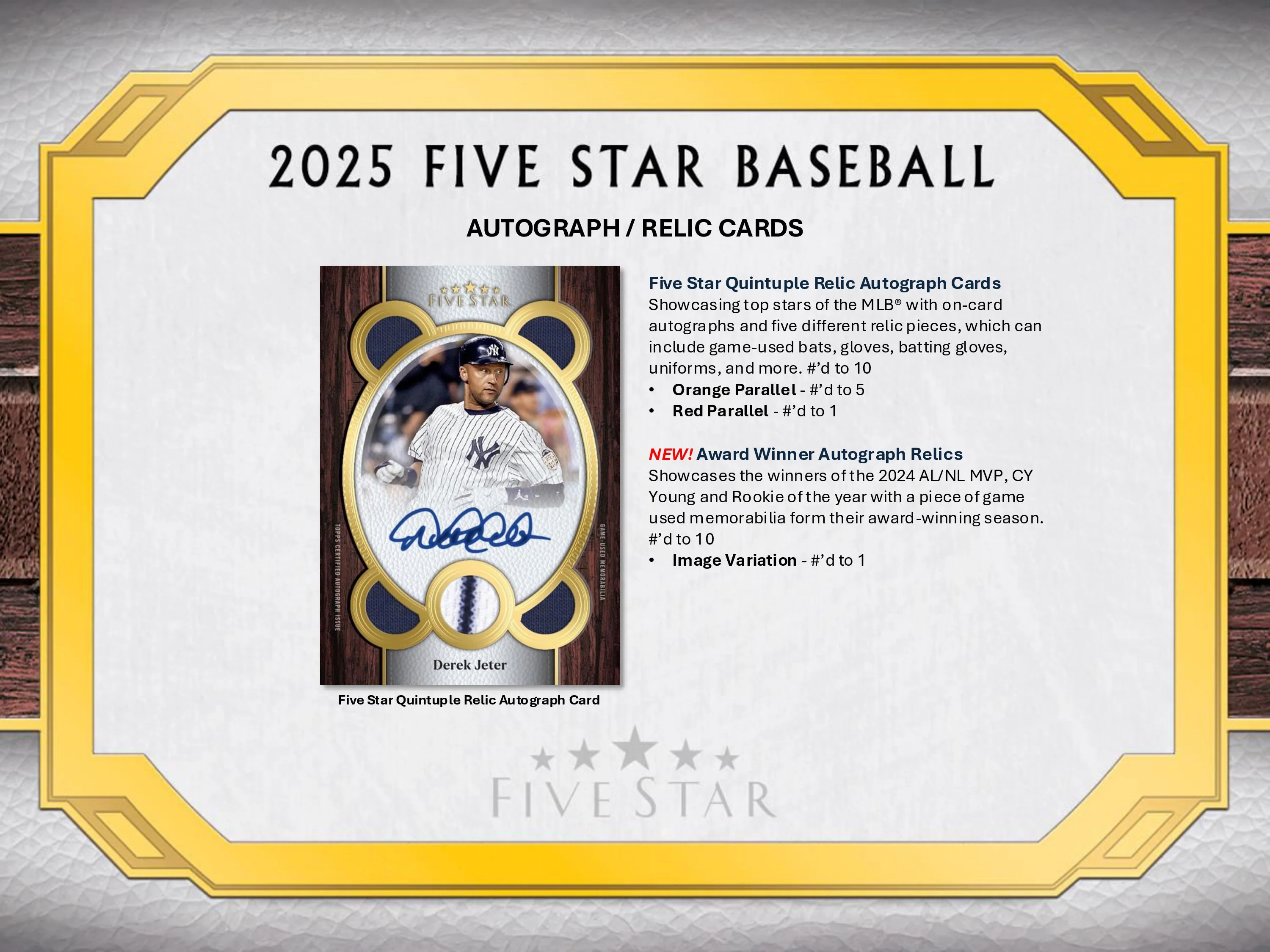 2025 Topps Five Star Baseball Hobby Box - Image 4