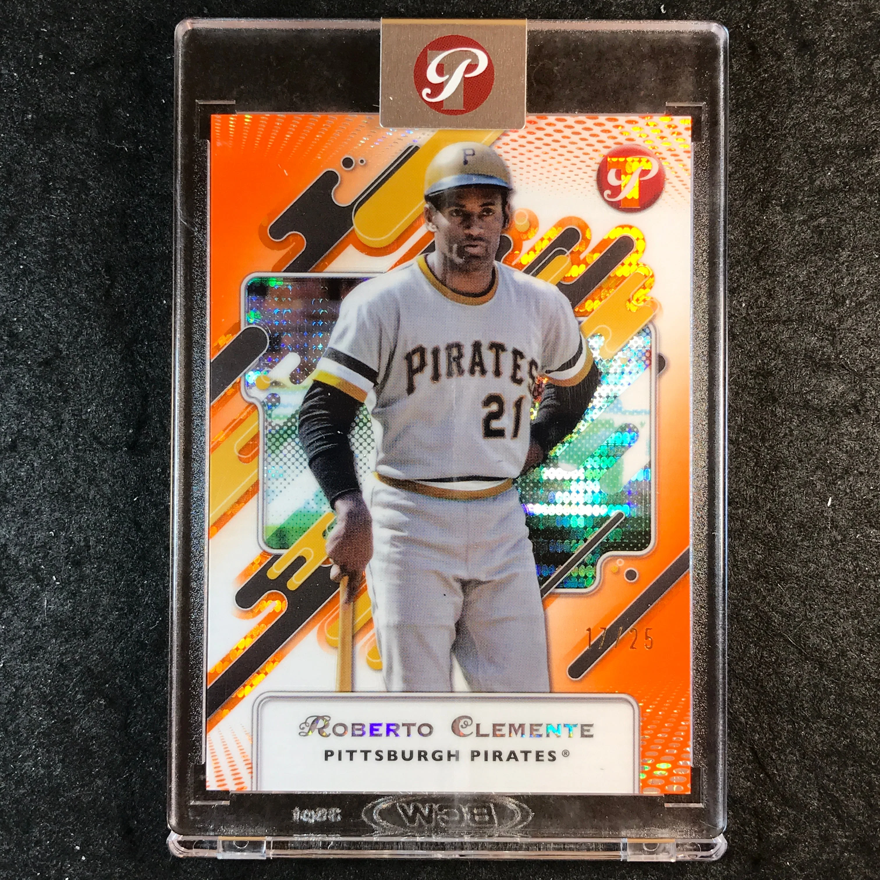 2025 Topps Pristine Baseball ROBERTO CLEMENTE Pristine Orange 17/25 #135