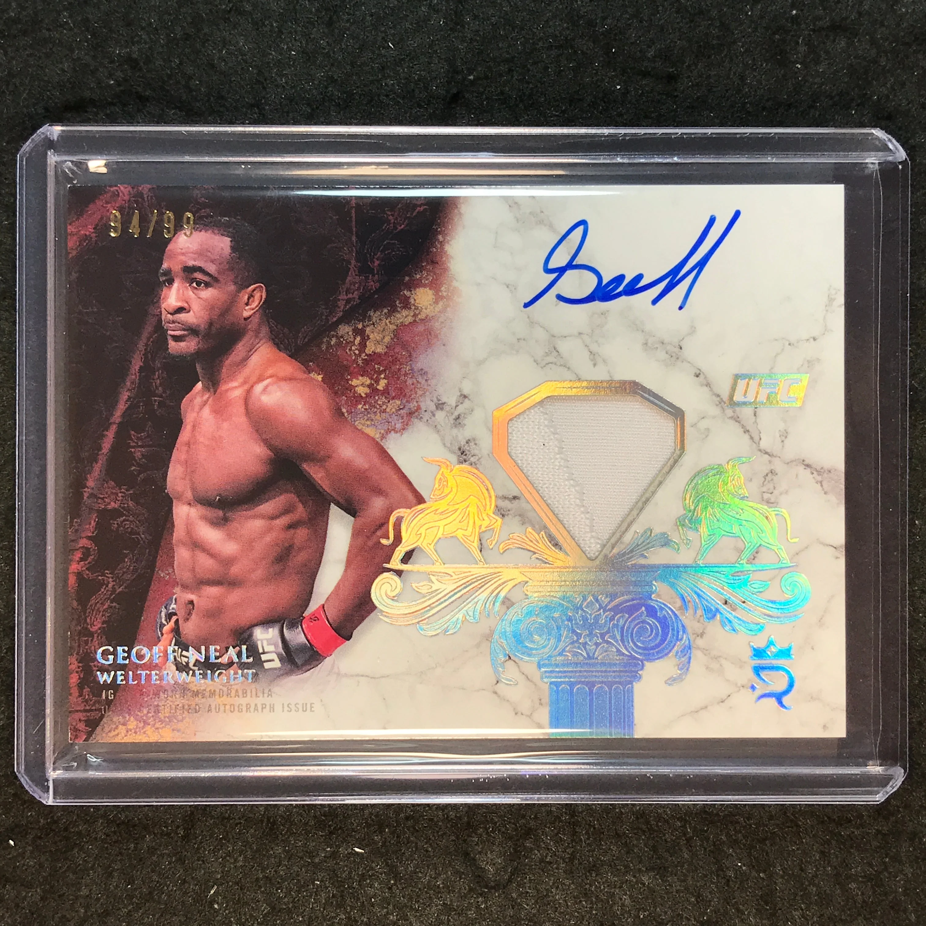 2025 Topps Royalty UFC GEOFF NEAL Royalty Relic Signatures Auto 94/99