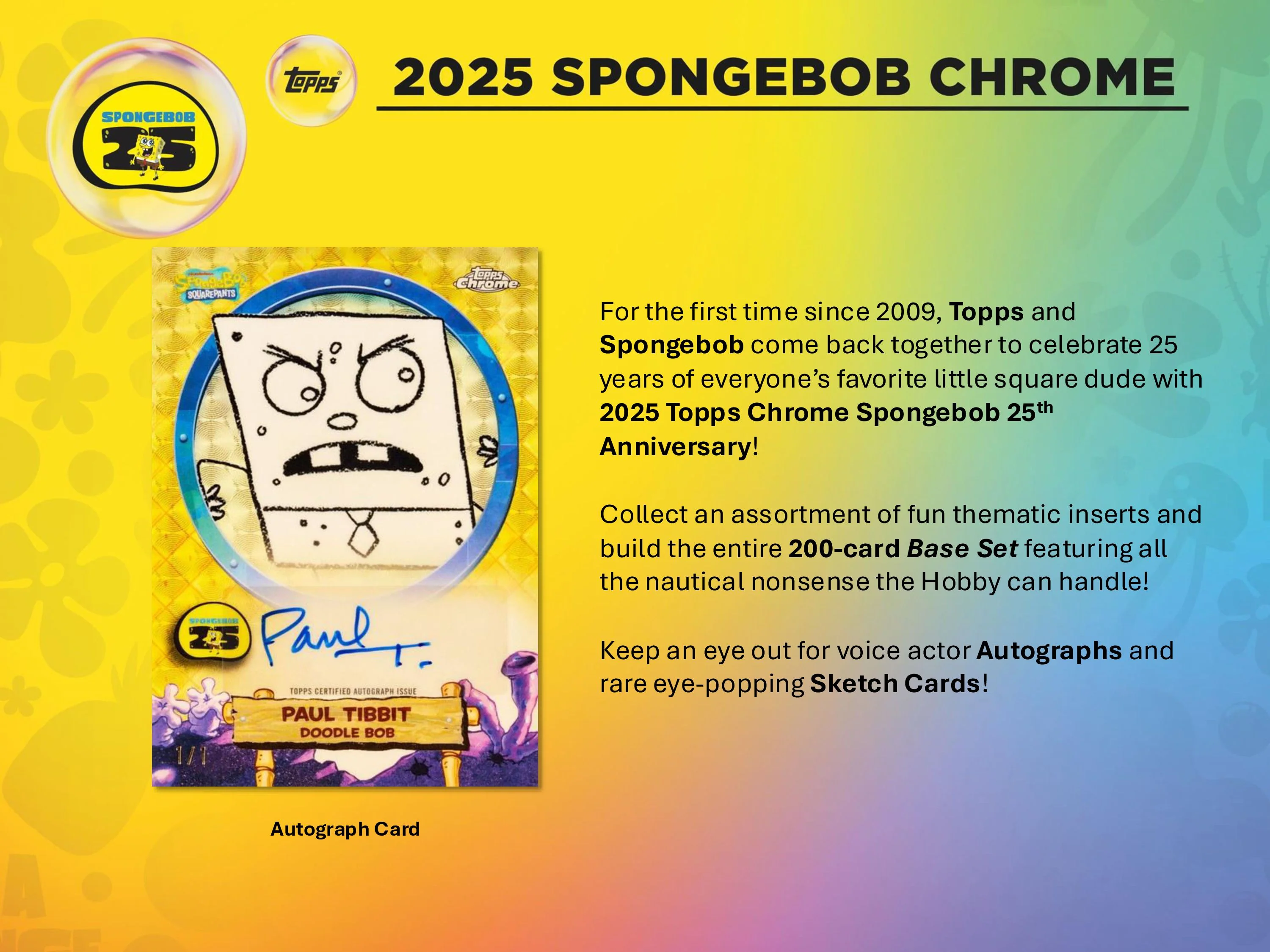 2025 Topps Spongebob Squarepants 25th Anniversary Chrome 1 Box Opening - #30762・Character Team Based (Dec 19 12pm)
