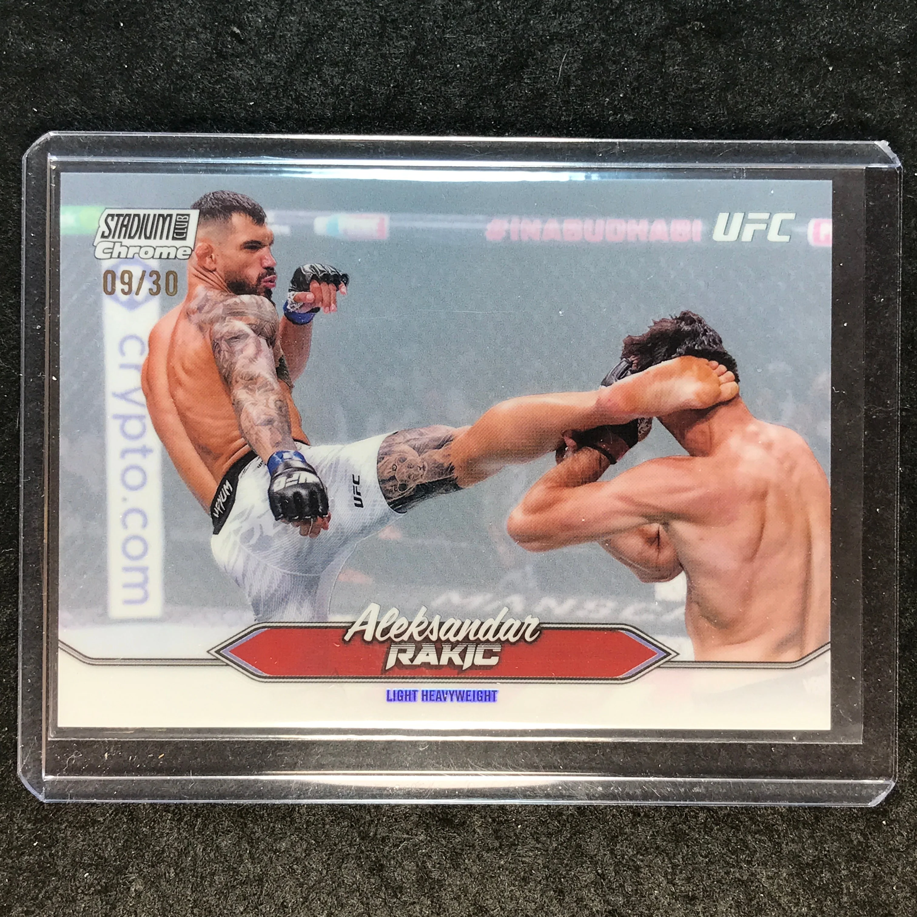 2025 Topps Stadium Club UFC ALEKSANDAR RAKIC Chrome Pearl White 9/30 #53