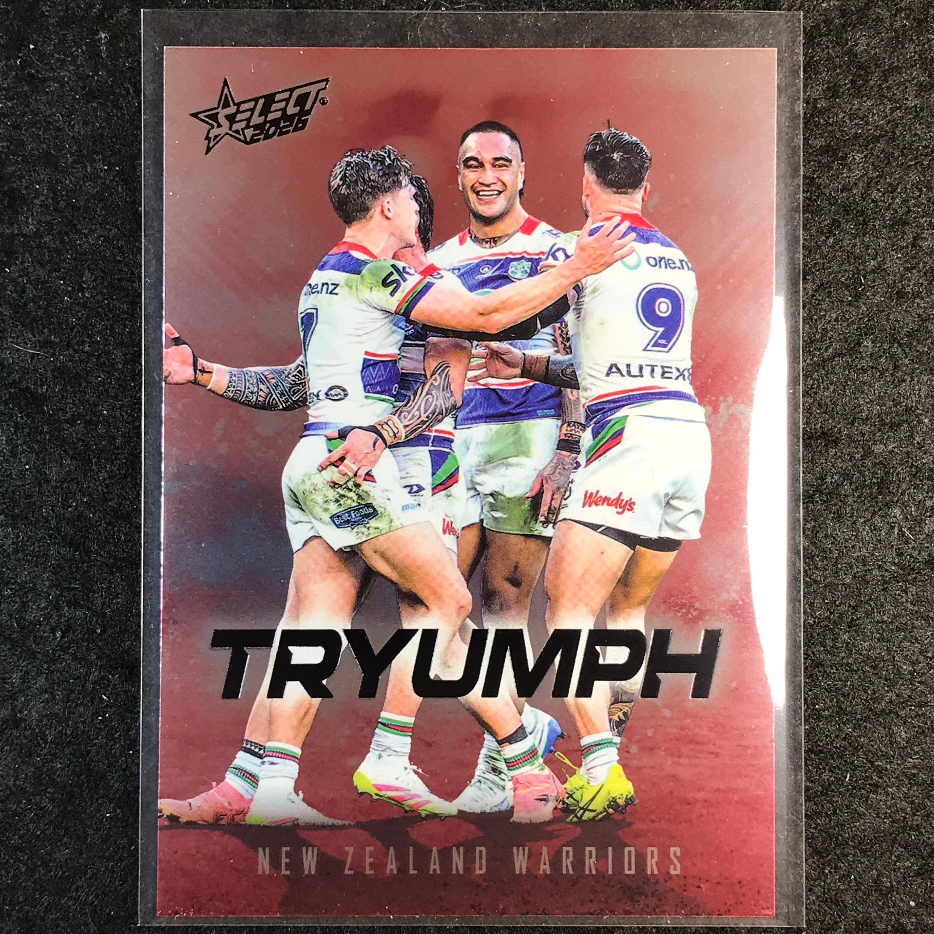 2026 Select NRL League Heroes NEW ZEALAND WARRIOS TEAM Tryumph Red #TR96