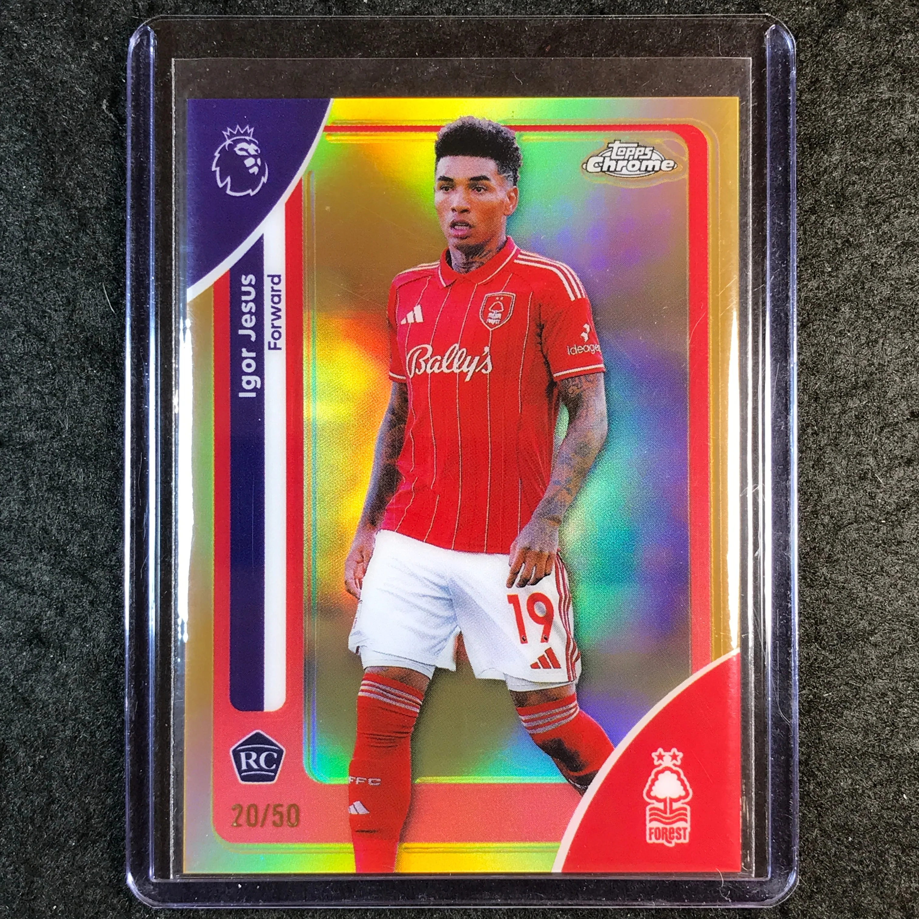2026 Topps Chrome Premier League EPL IGOR JESUS Rookie Gold 20/50 #151