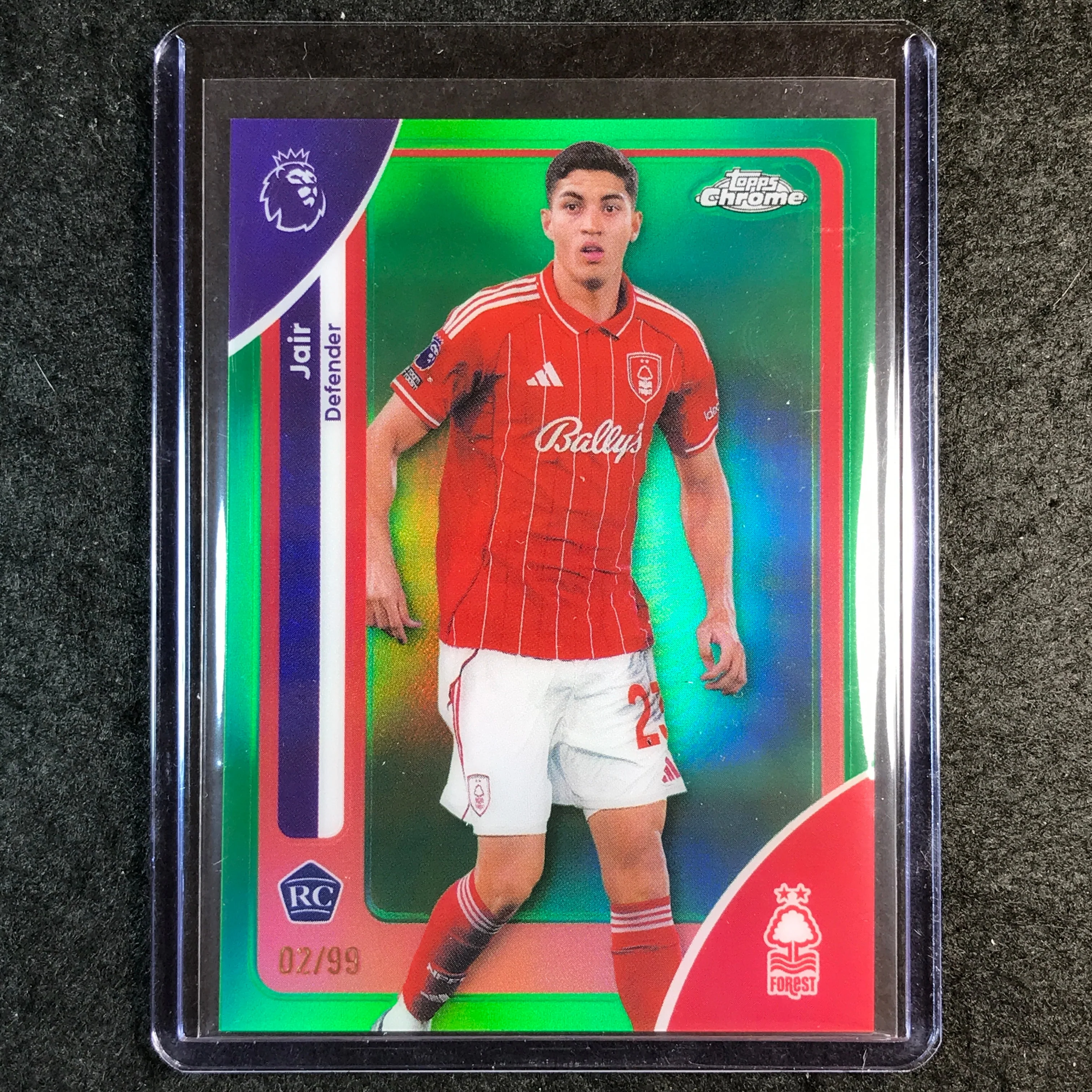 2026 Topps Chrome Premier League EPL JAIR Rookie Green 2/99 #159