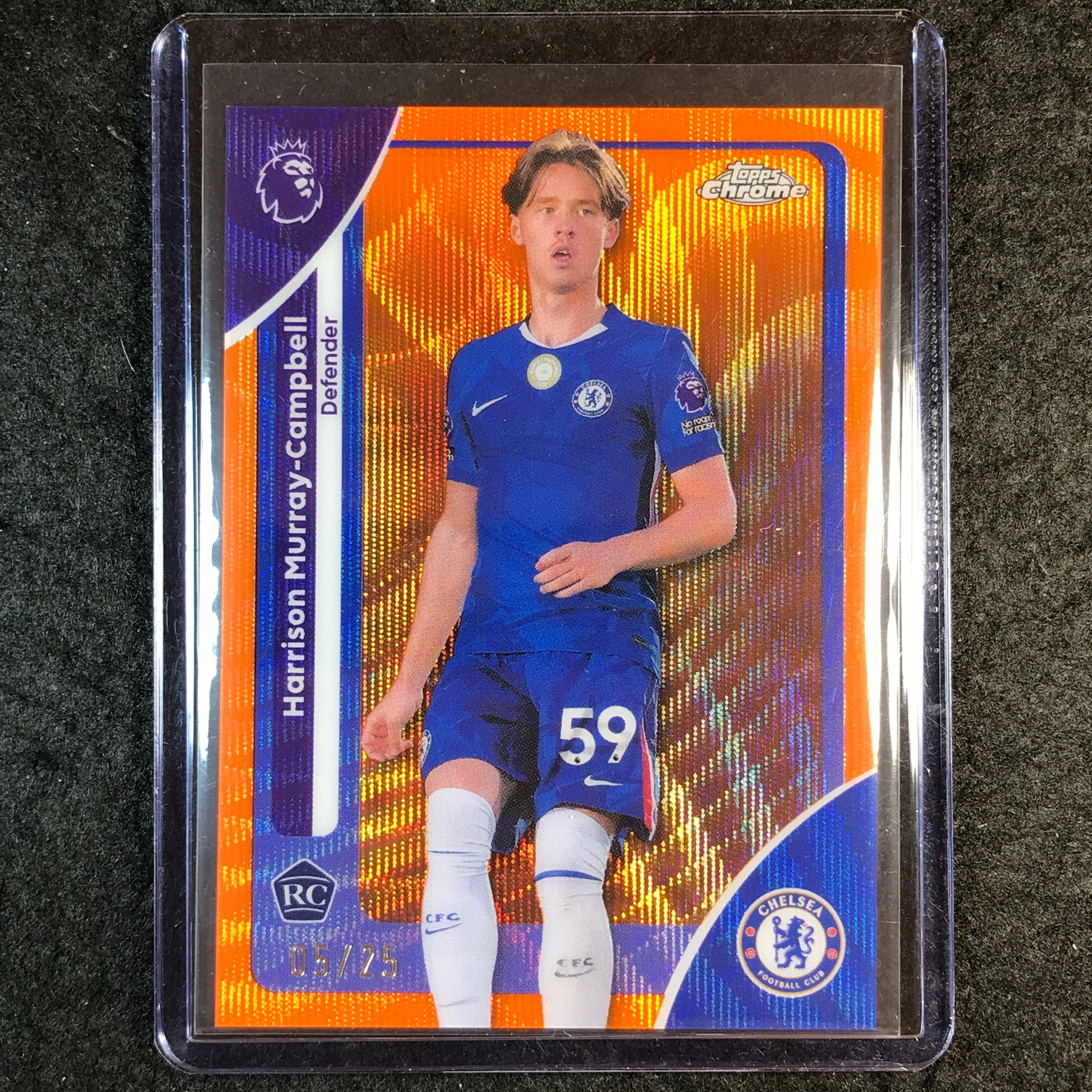 2026 Topps Chrome Premier League EPL MURRAY-CAMPBELL Rookie Orange Wave 5/25 #69