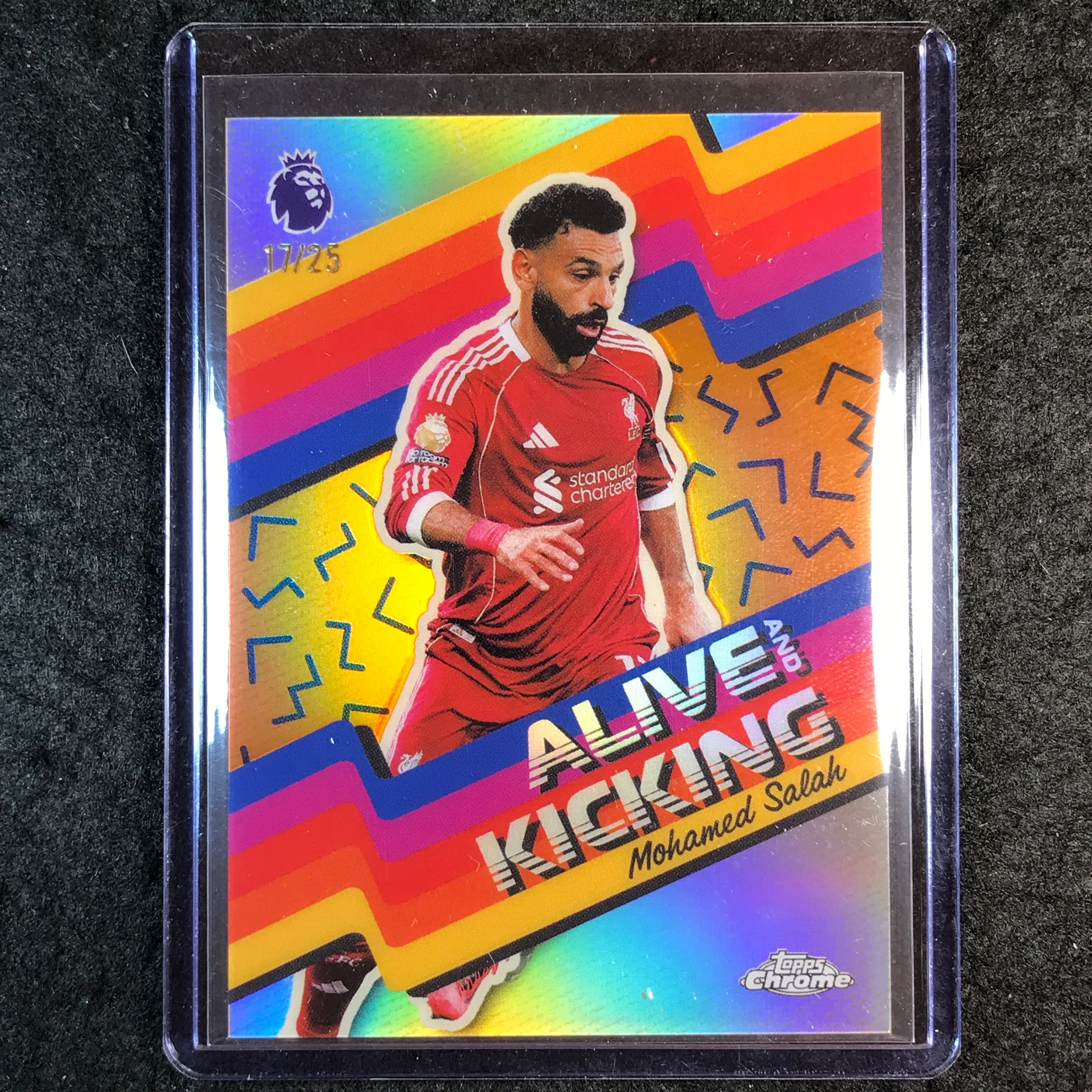 2026 Topps Chrome Premier League MOHAMED SALAH Alive and Kicking Orange 17/25