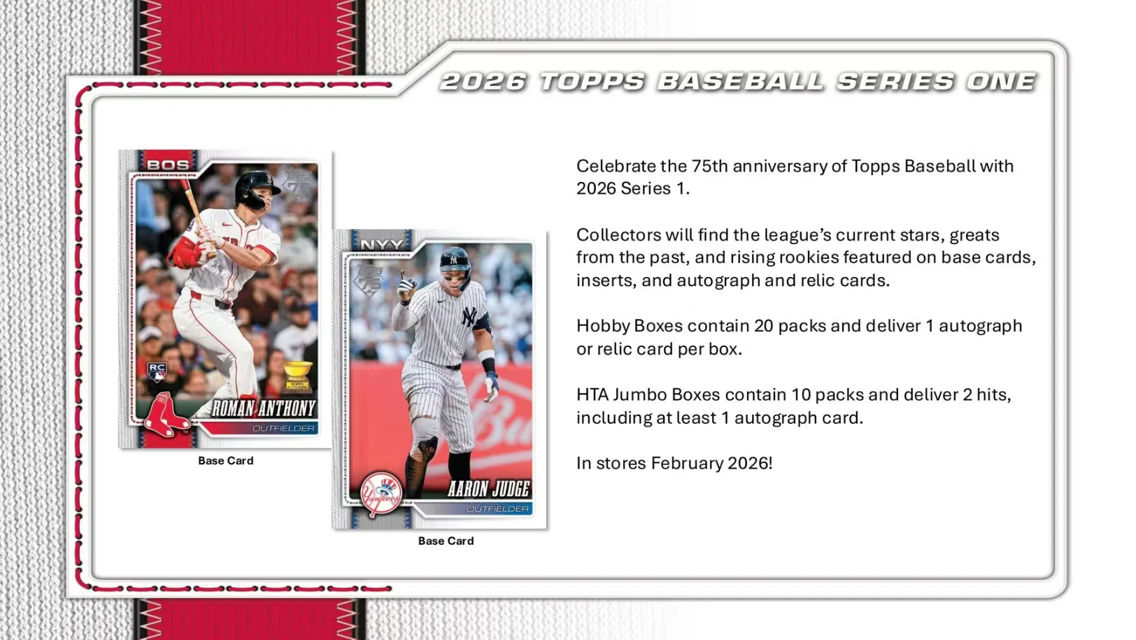 2026 Topps Series 1 Baseball Hobby Box - Image 3