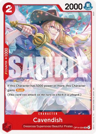 Cavendish (OP14-004) Uncommon - One Piece The Azure Sea's Seven