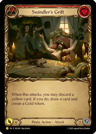 [Cold Foil] Swindler's Grift (Red) (Treasure) (#SEA169) - Pirate Booty - FAB High Seas