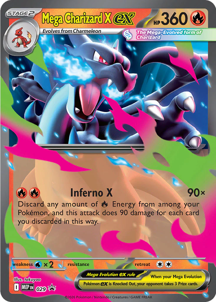 Mega Charizard X ex - [  029 ] - Promo - Pokemon ME Mega Evolution Promo