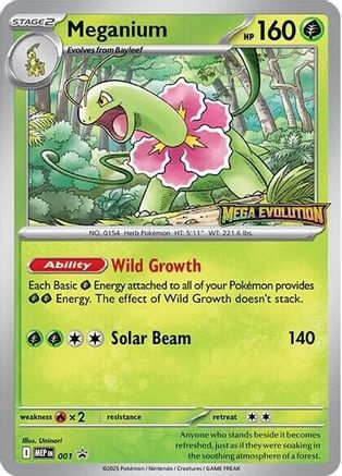 Meganium - [  001 ] - Promo - Pokemon ME Mega Evolution Promo