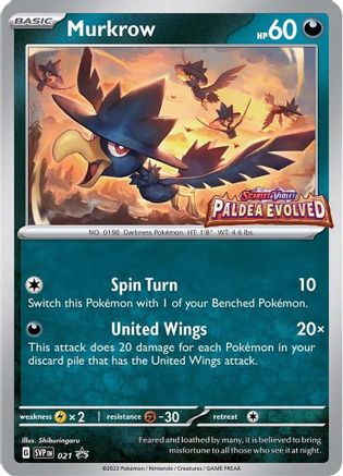 Murkrow - SVP 021 - Pokemon SV Scarlet & Violet Promo
