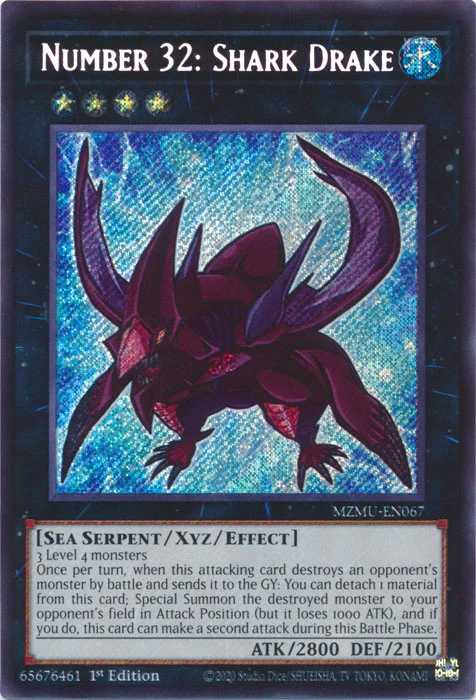 Number 32: Shark Drake - (MZMU-EN067) - [Secret Rare] 1st Edition