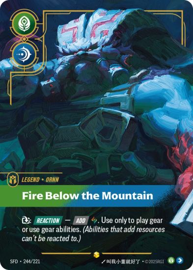 Ornn - Fire Below the Mountain (Overnumbered) (244/221) - Riftbound Spiritforged