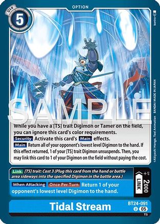 PLAYSET (4) 4x Tidal Stream (BT24-091) Uncommon - Digimon Time Stranger