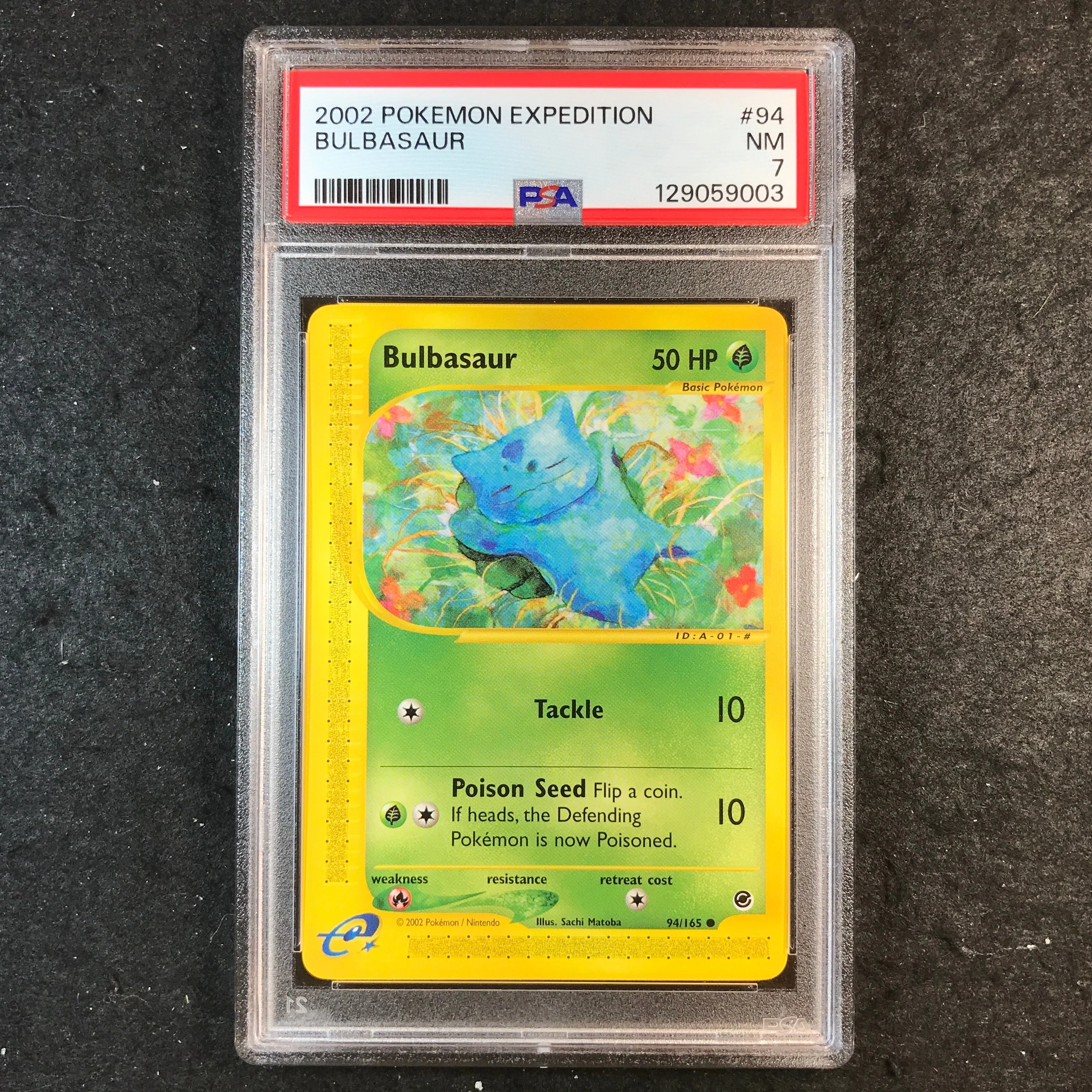 PSA 7 Bulbasaur - 94/165 - 2002 Expedition 003