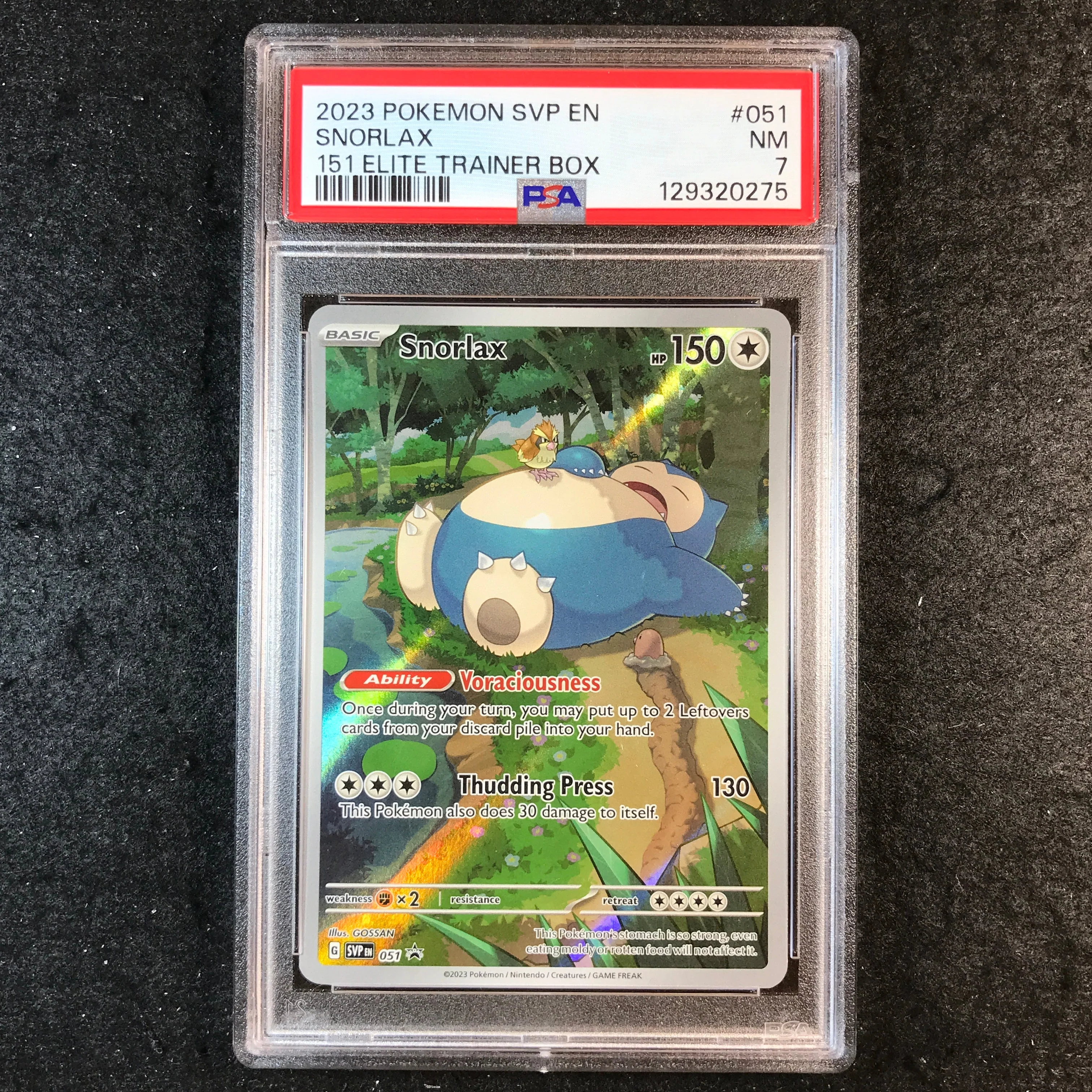PSA 7 Snorlax - SVP051 - Pokemon 151 Elite Trainer Box Promo 275